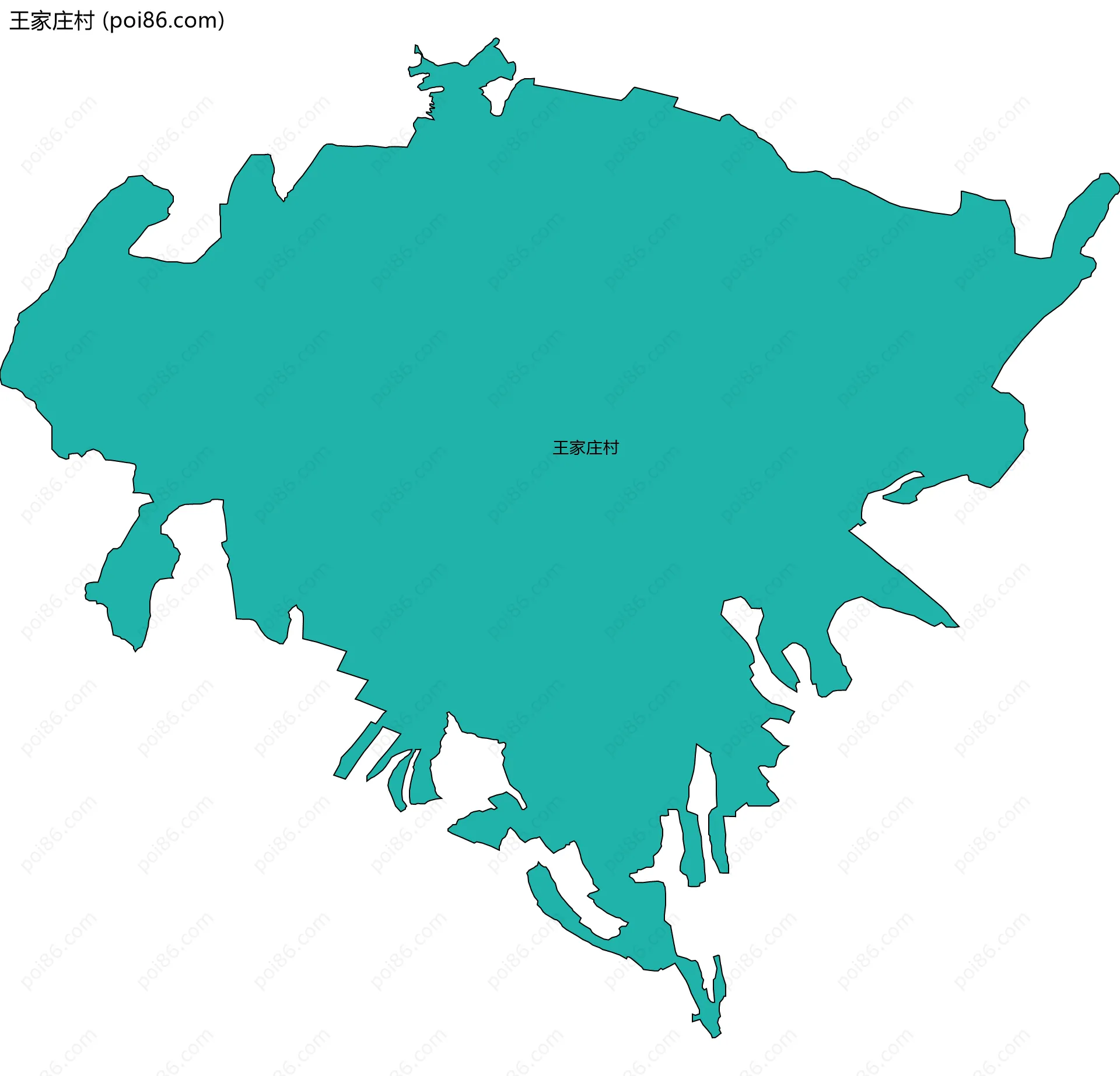 王家庄村边界地图