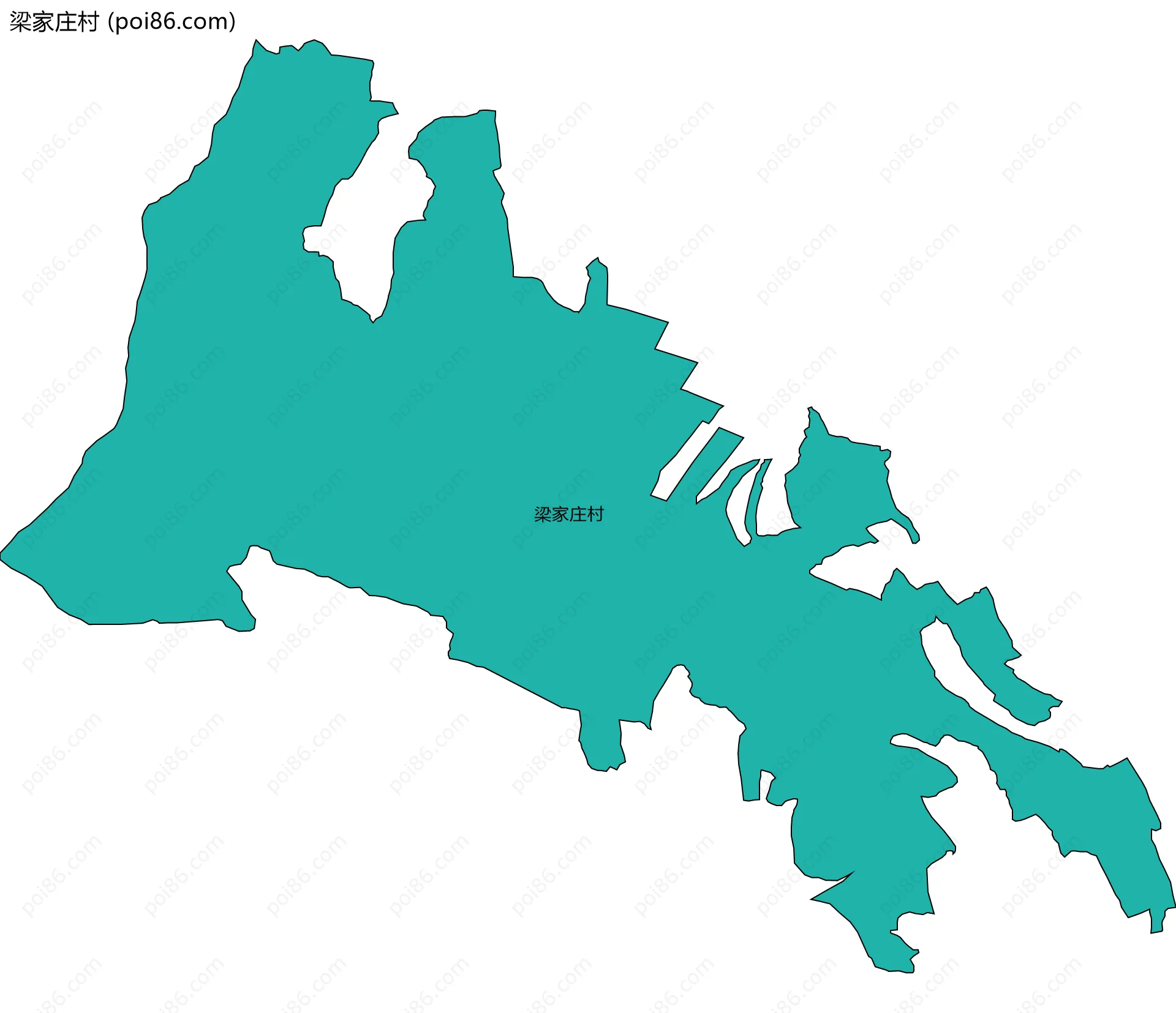 梁家庄村边界地图
