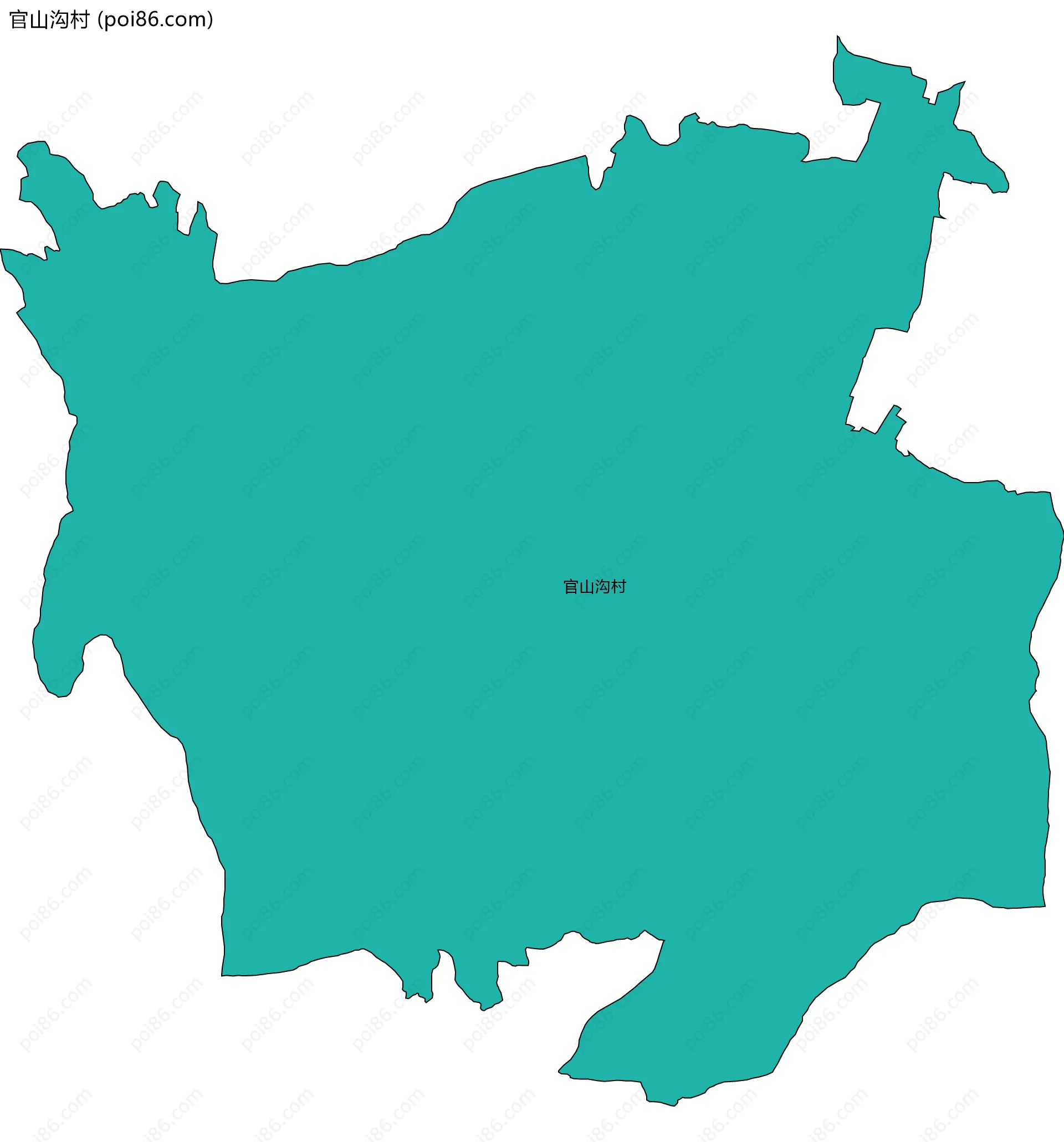 官山沟村边界地图