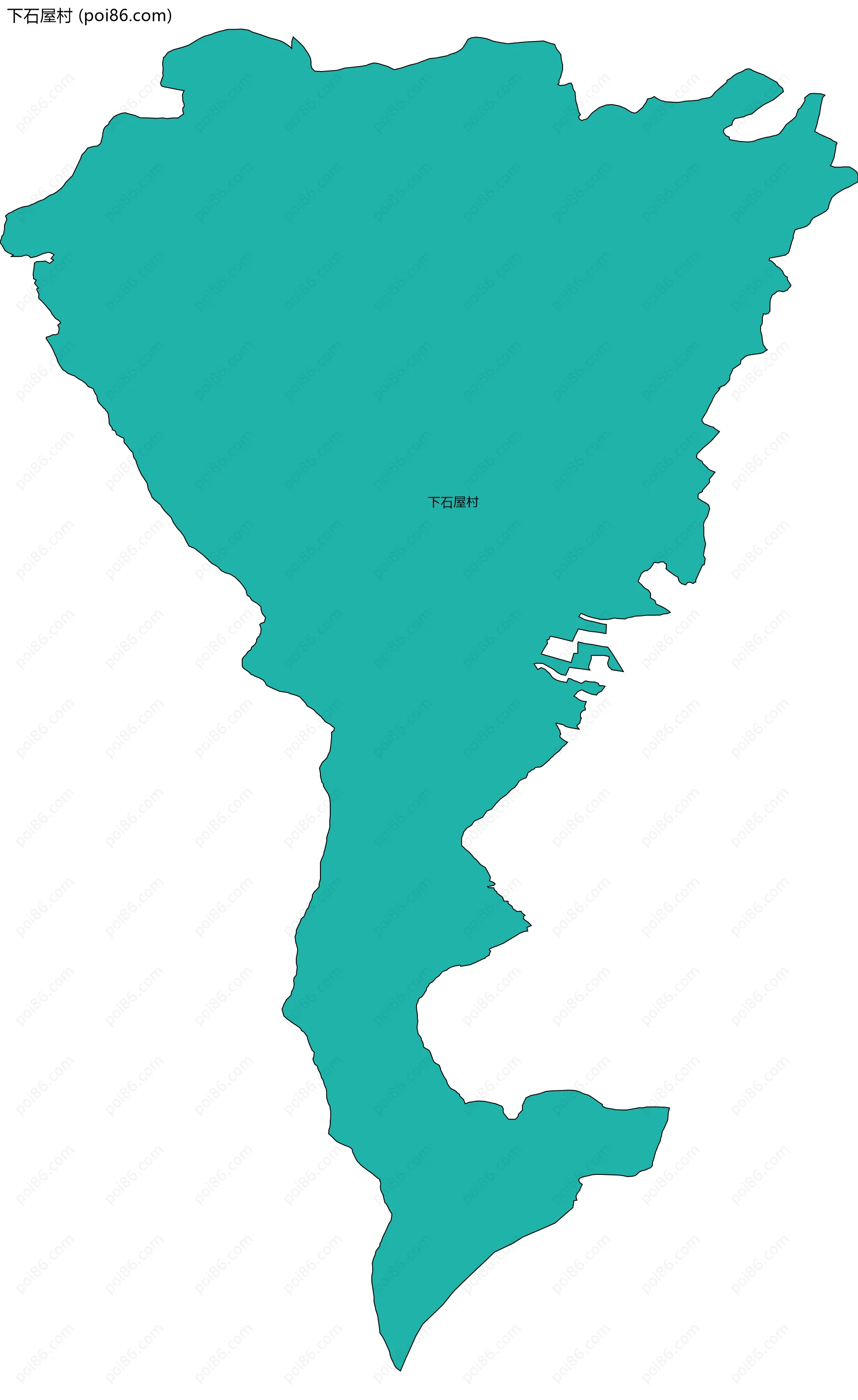 下石屋村边界地图