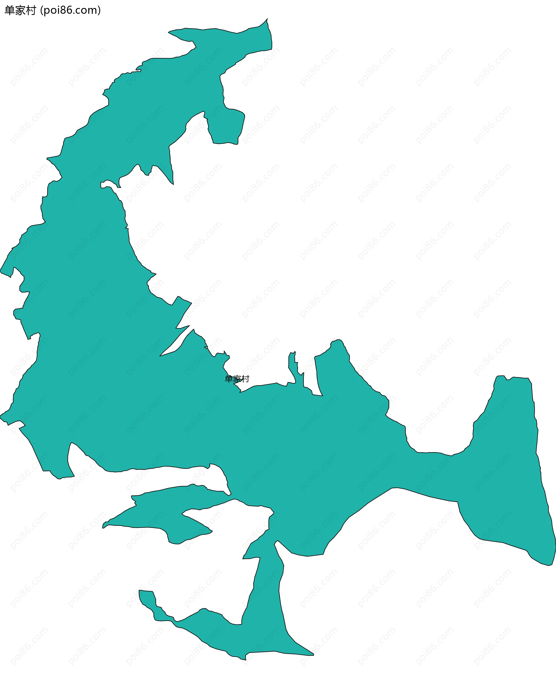 单家村边界地图