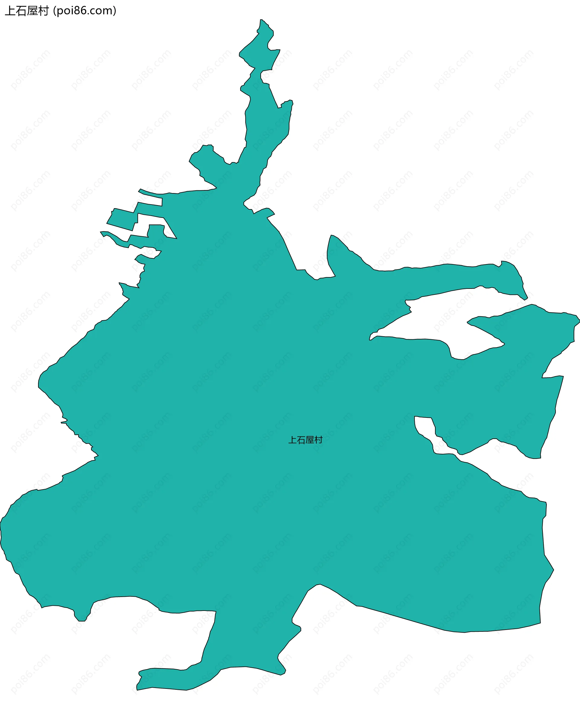 上石屋村边界地图