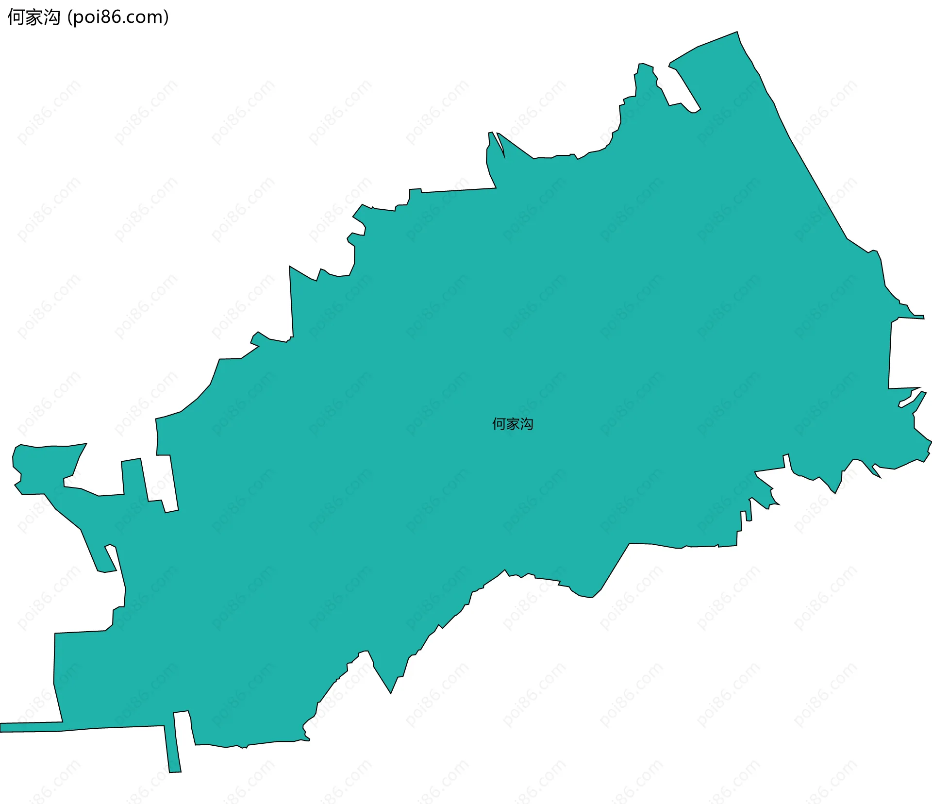 何家沟边界地图