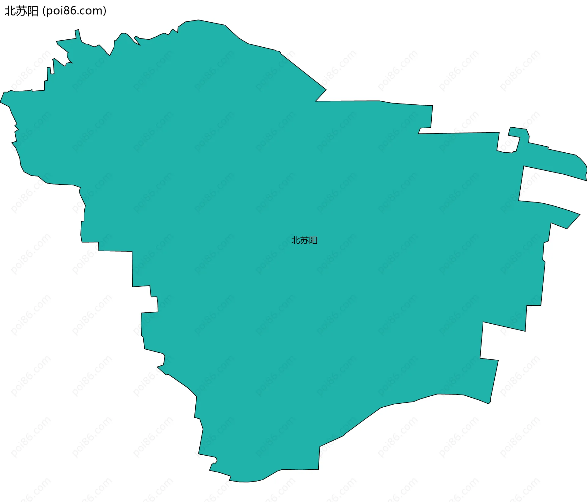 北苏阳边界地图