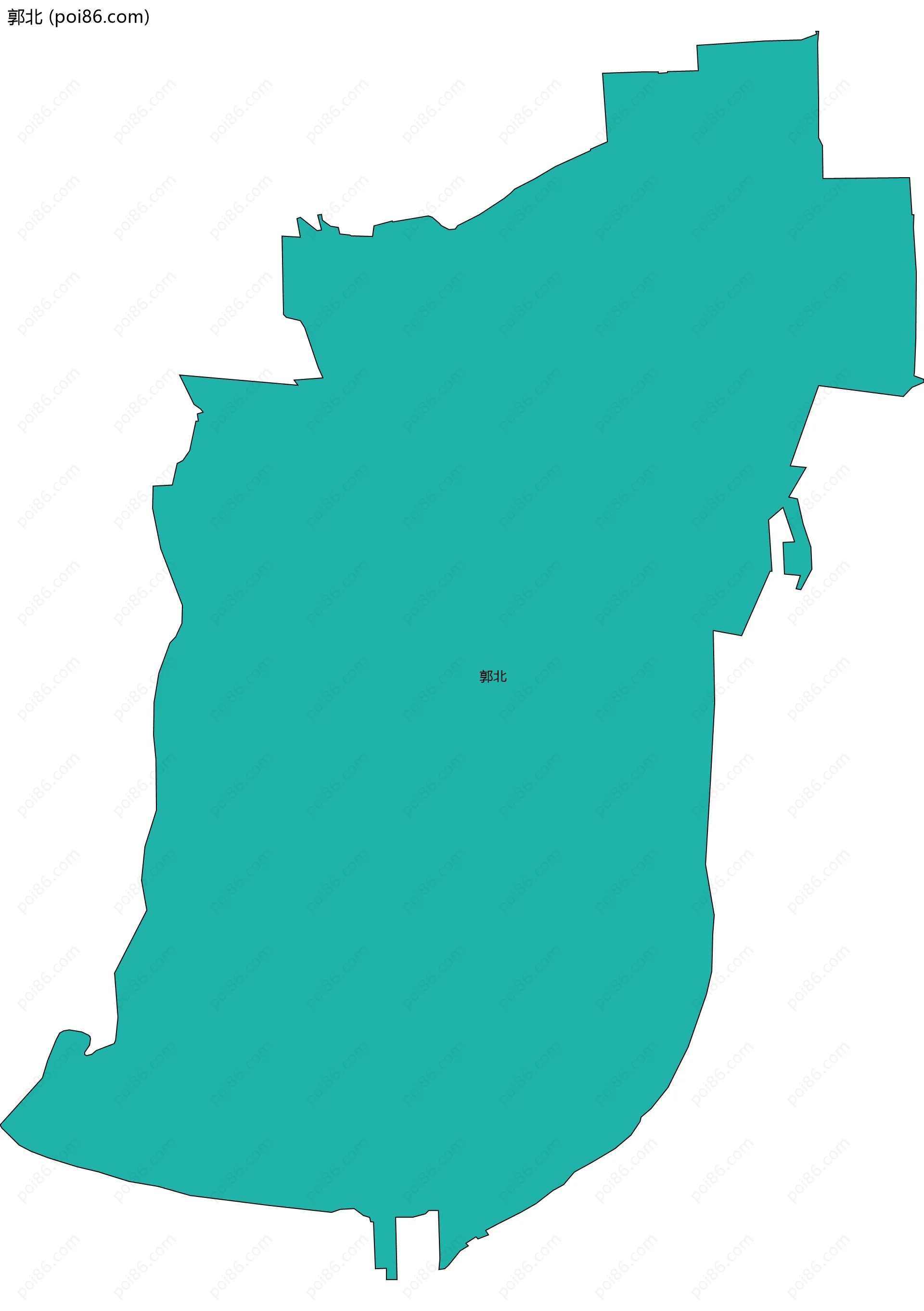 郭北边界地图
