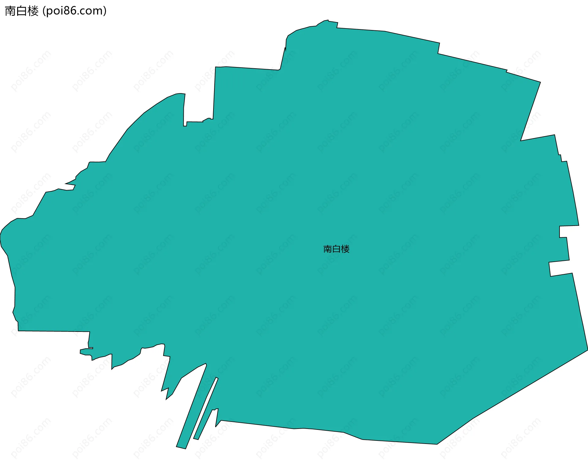 南白楼边界地图