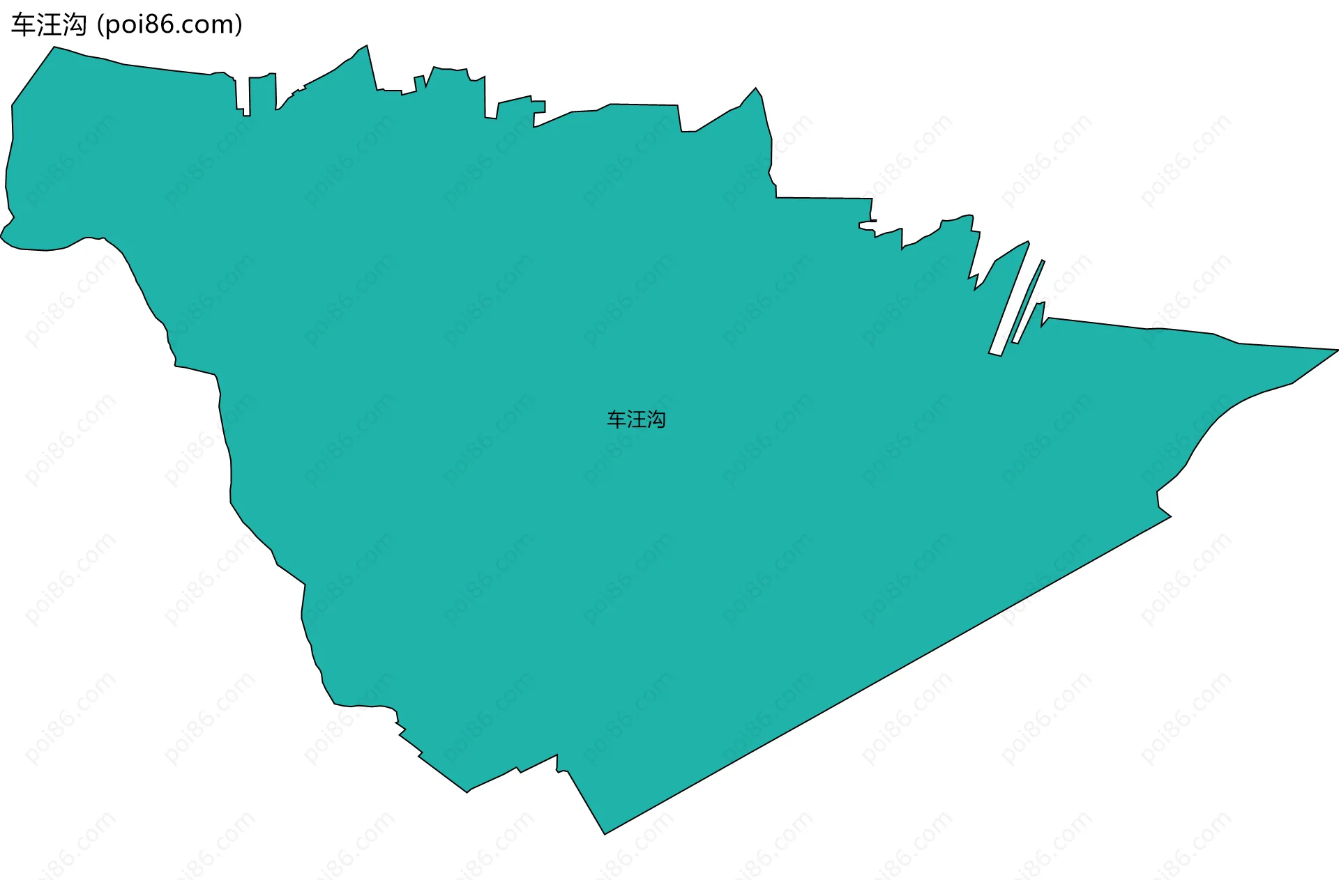车汪沟边界地图