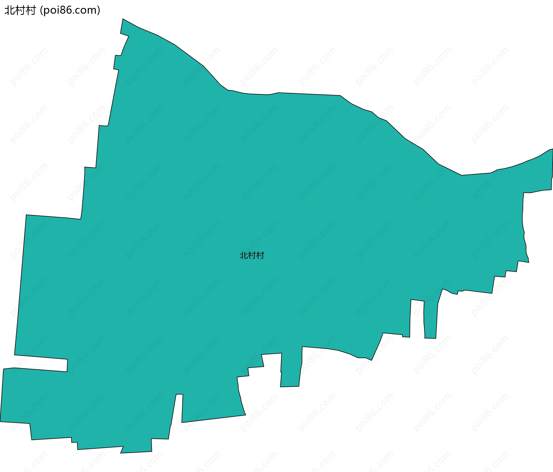 北村村边界地图