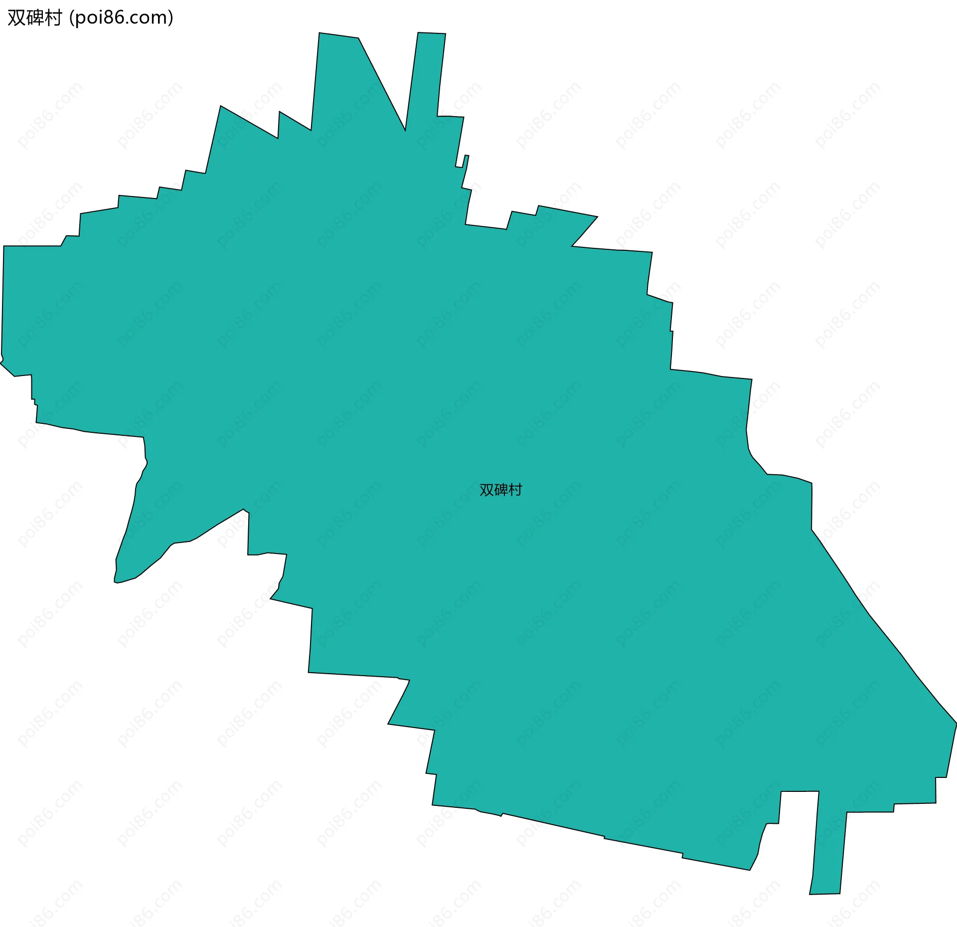 双碑村边界地图