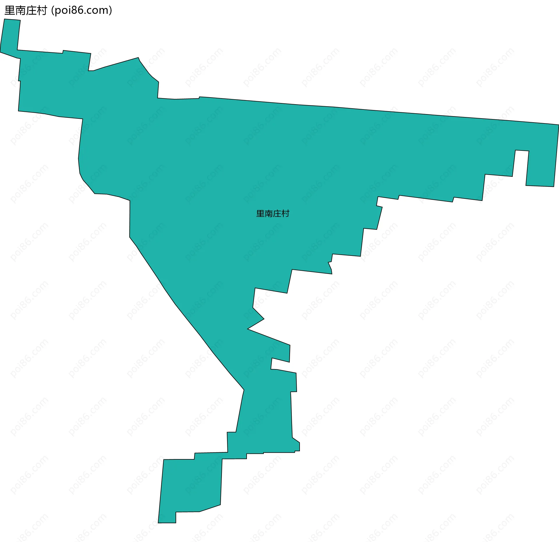里南庄村边界地图