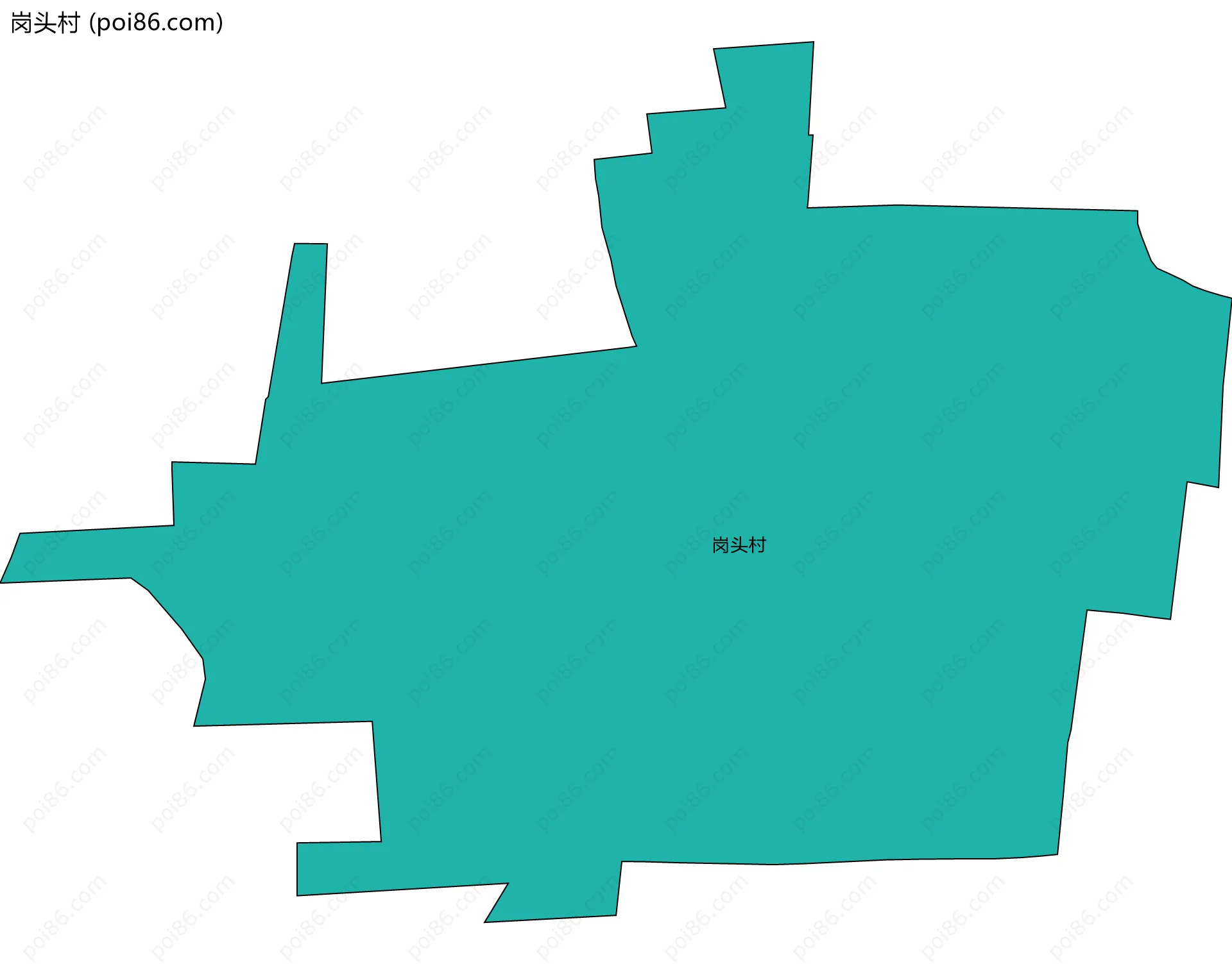 岗头村边界地图
