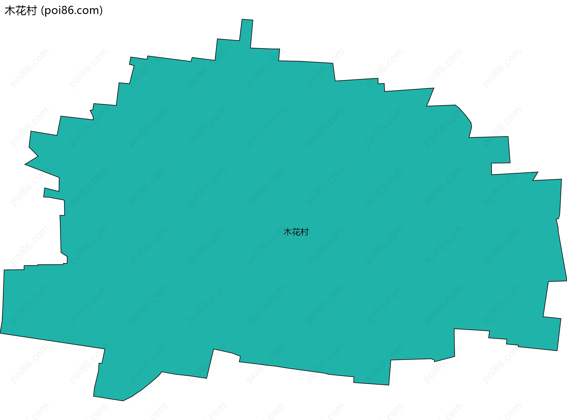 木花村边界地图