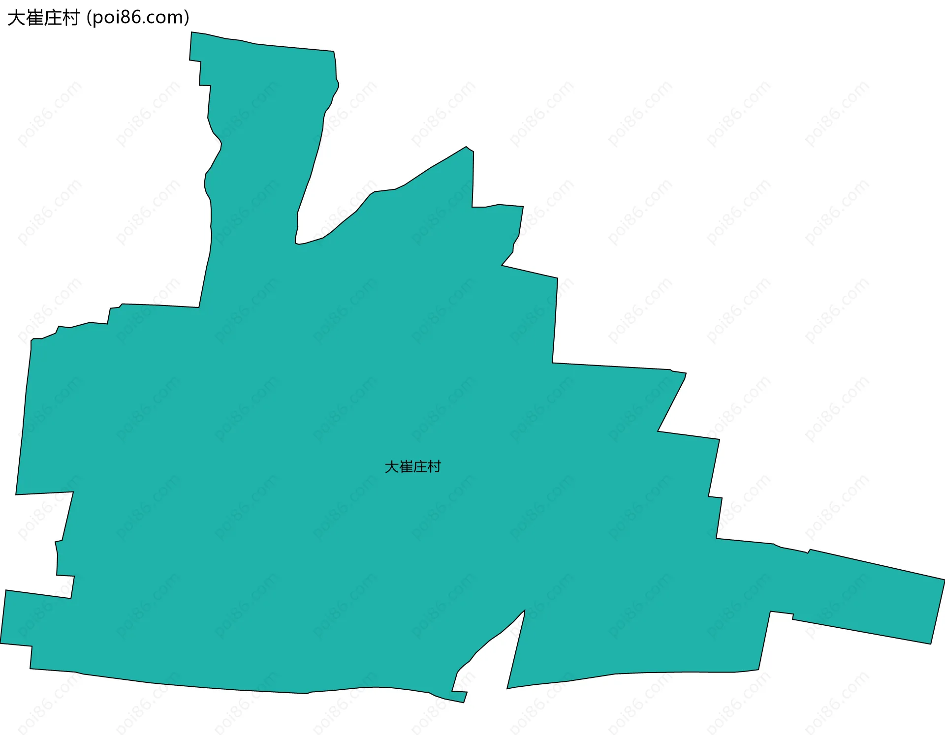 大崔庄村边界地图