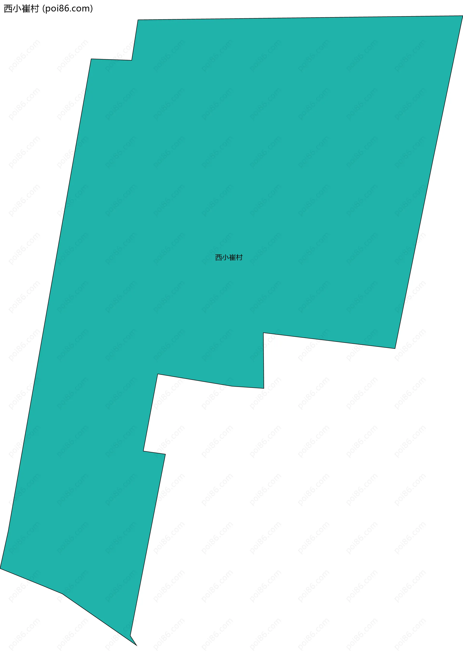 西小崔村边界地图