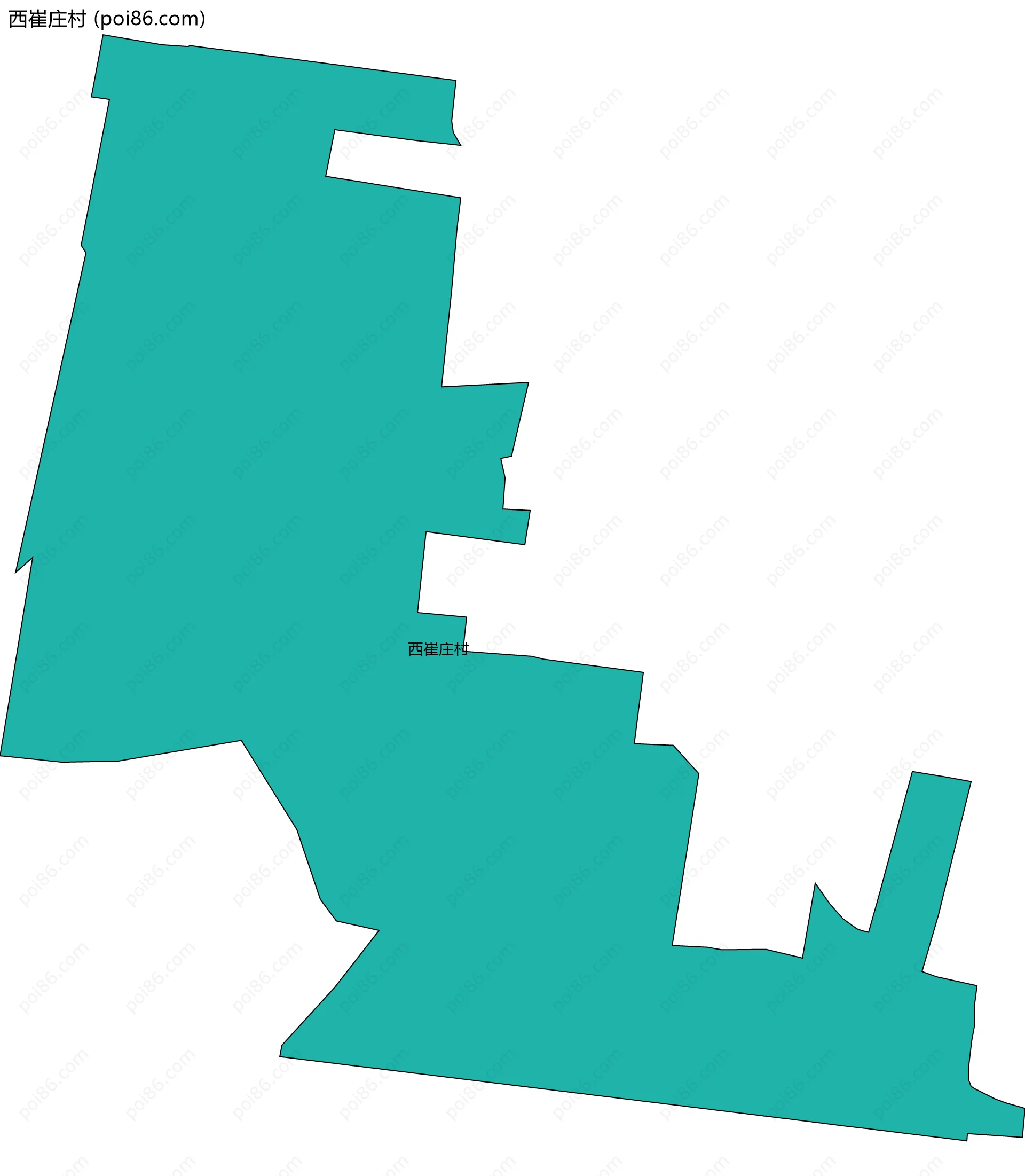 西崔庄村边界地图