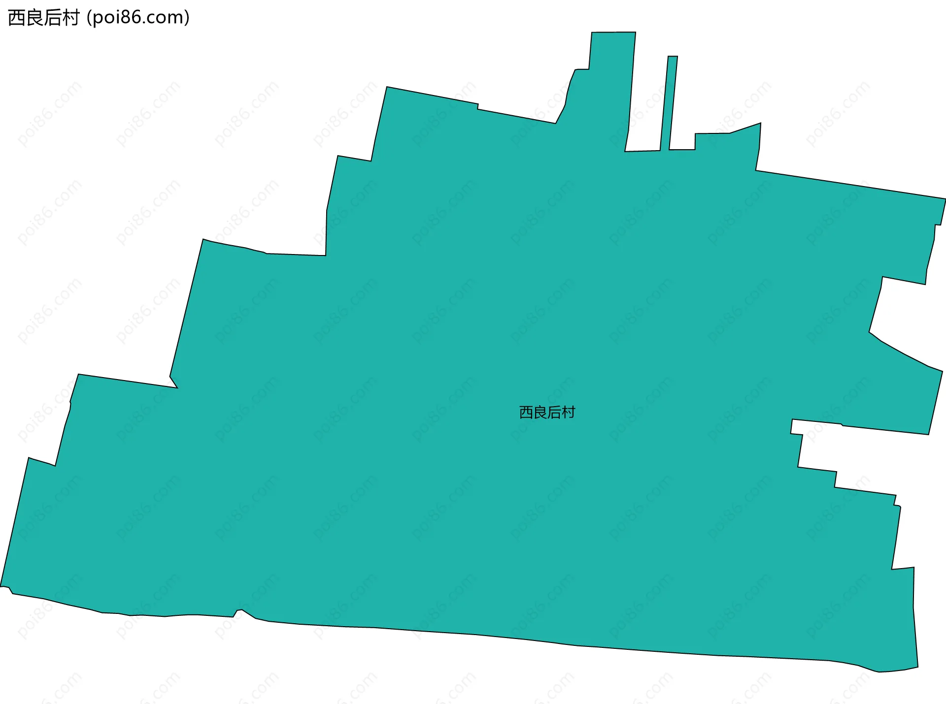 西良后村边界地图