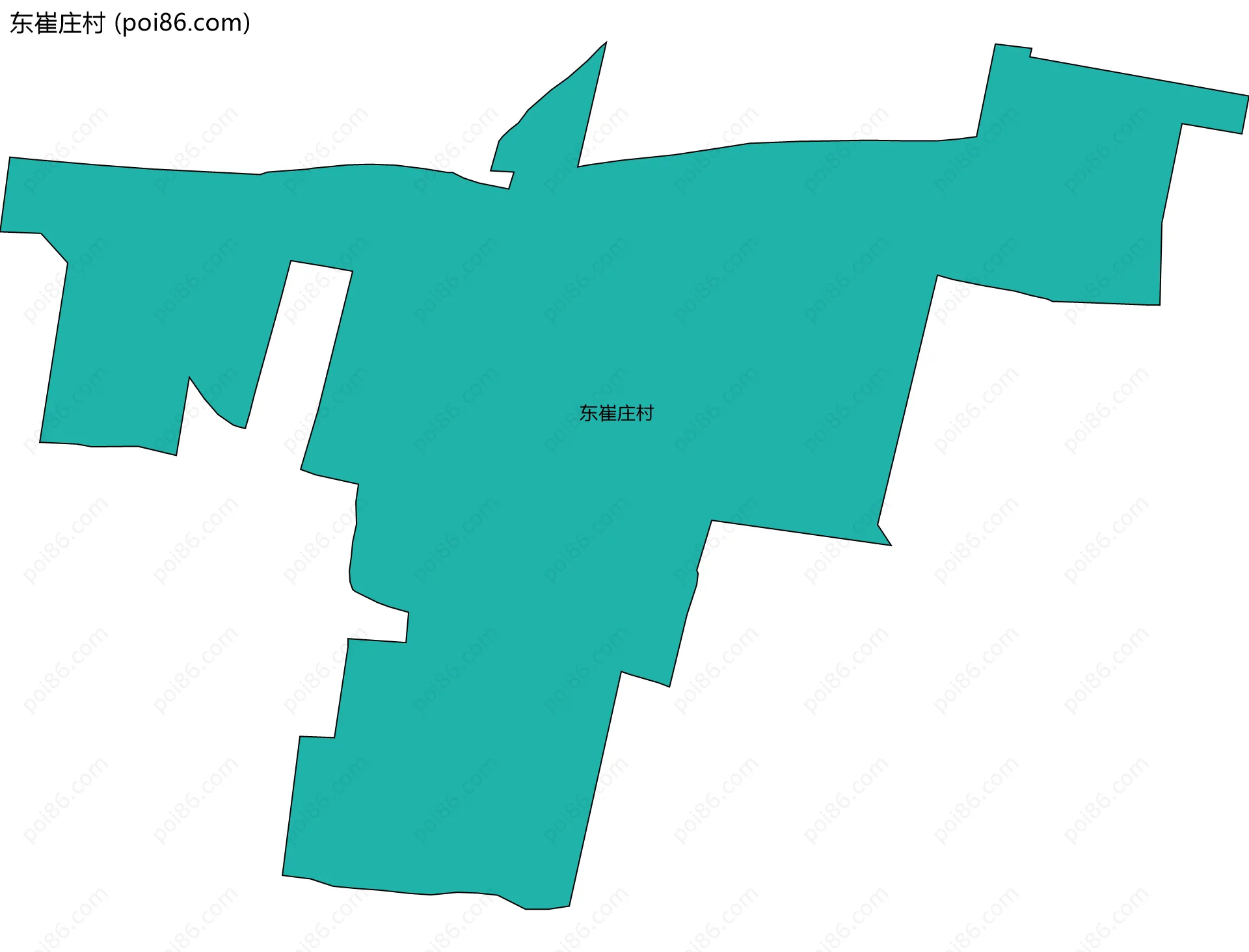 东崔庄村边界地图