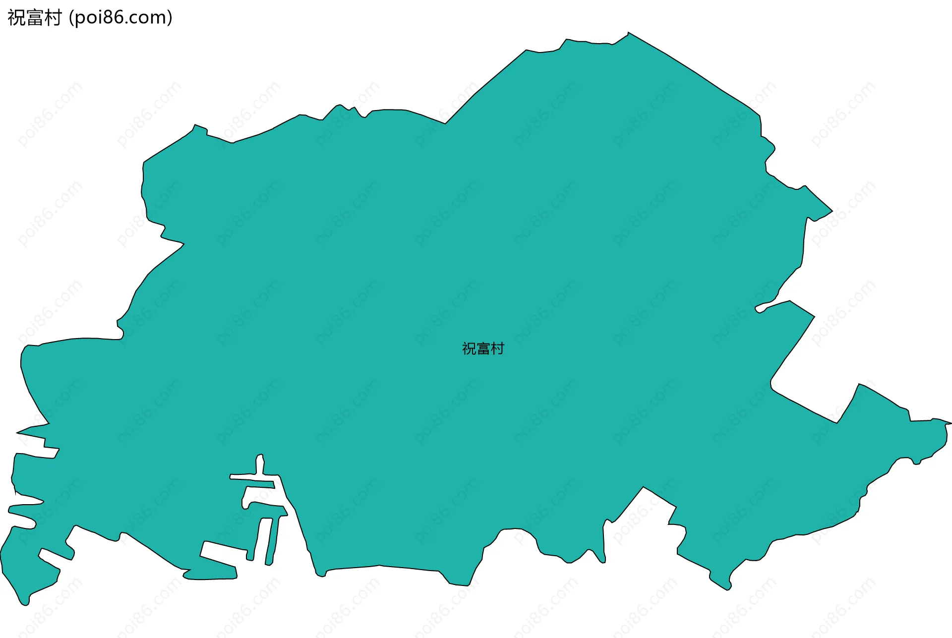 祝富村边界地图