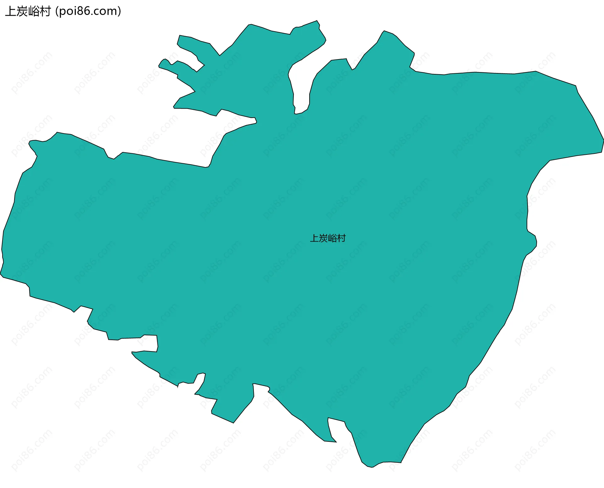 上炭峪村边界地图