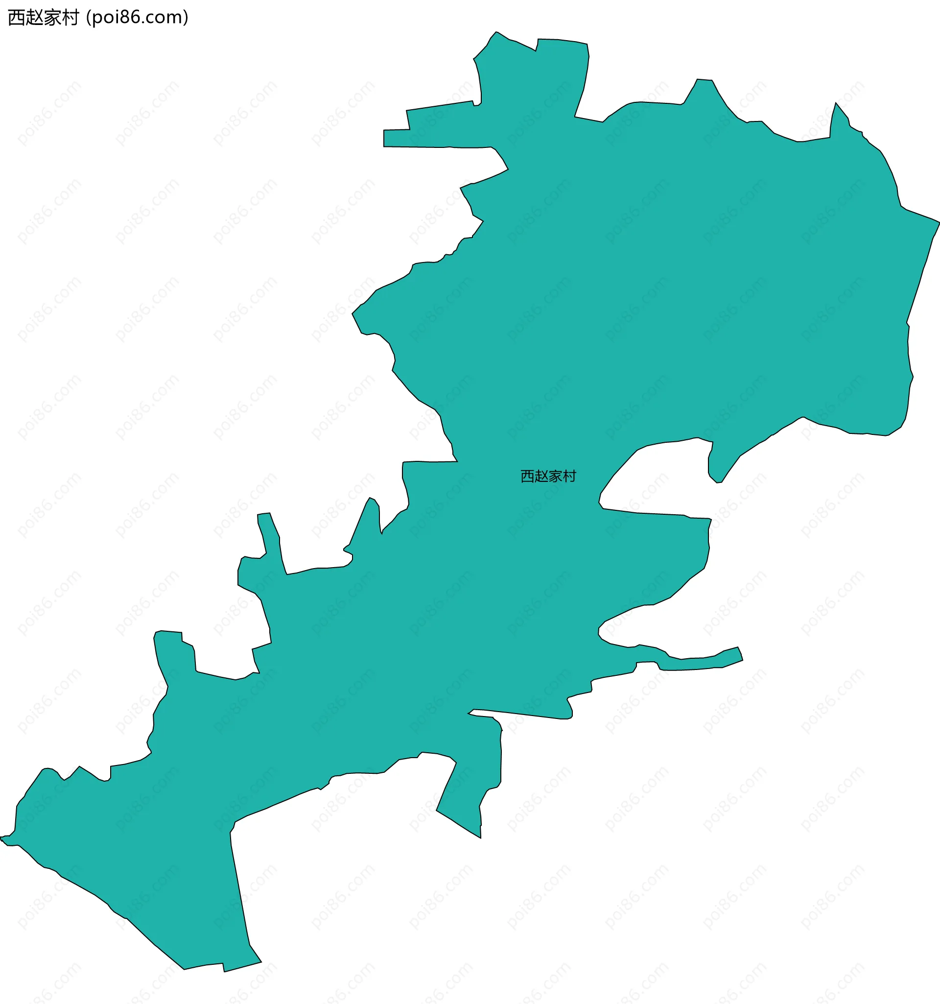 西赵家村边界地图