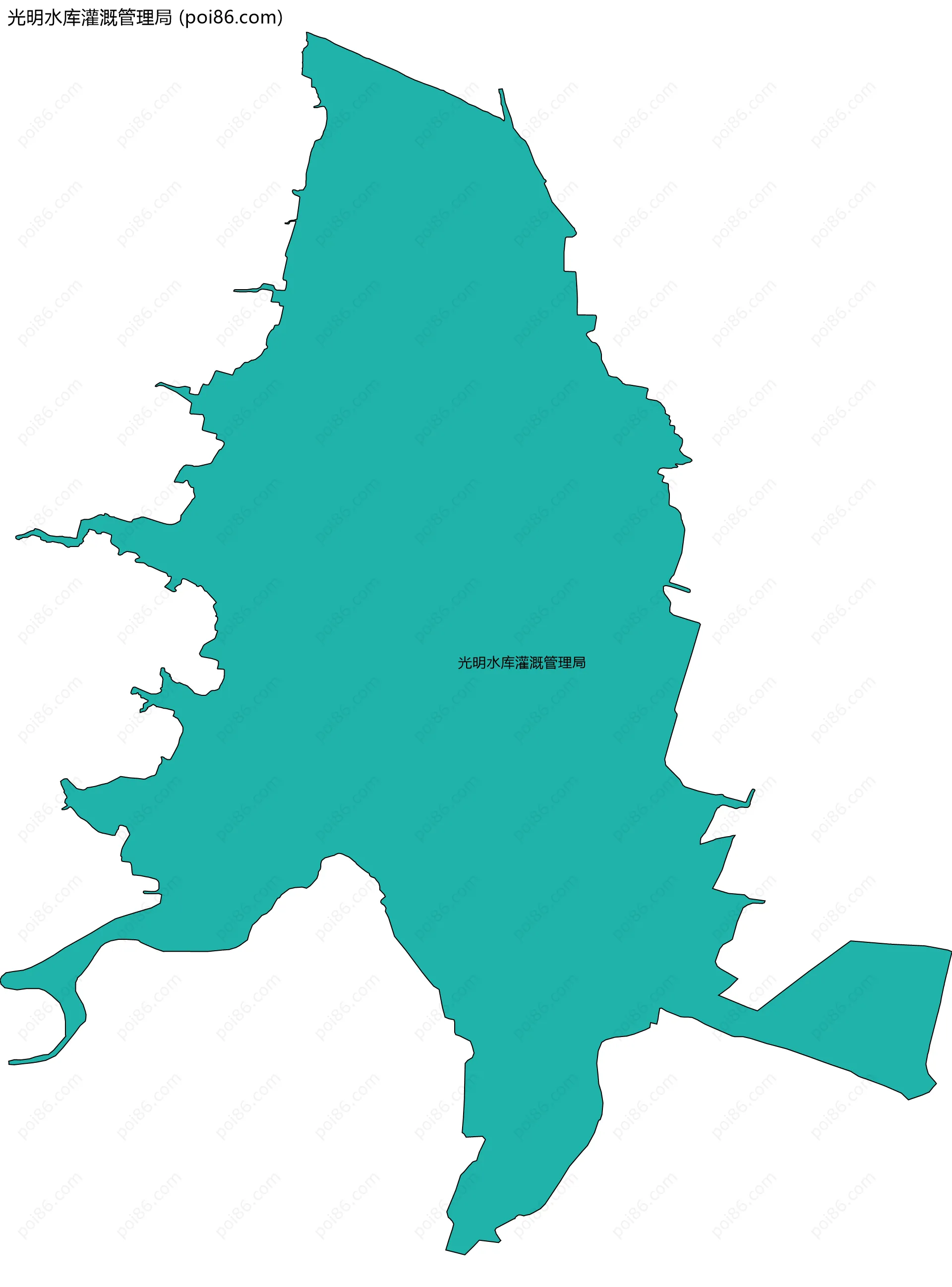 光明水库灌溉管理局边界地图