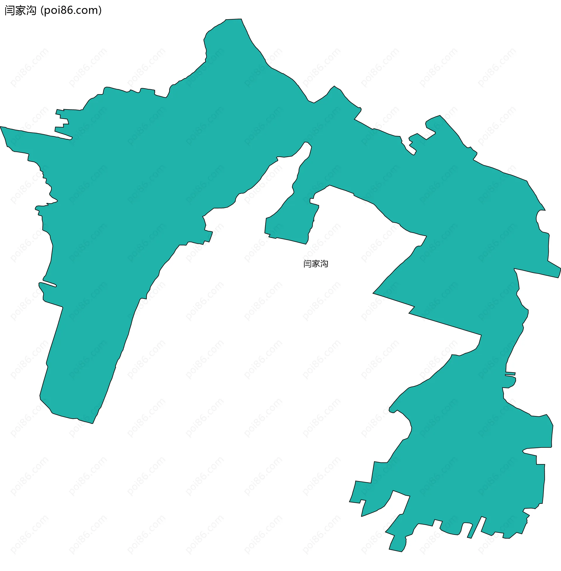 闫家沟边界地图