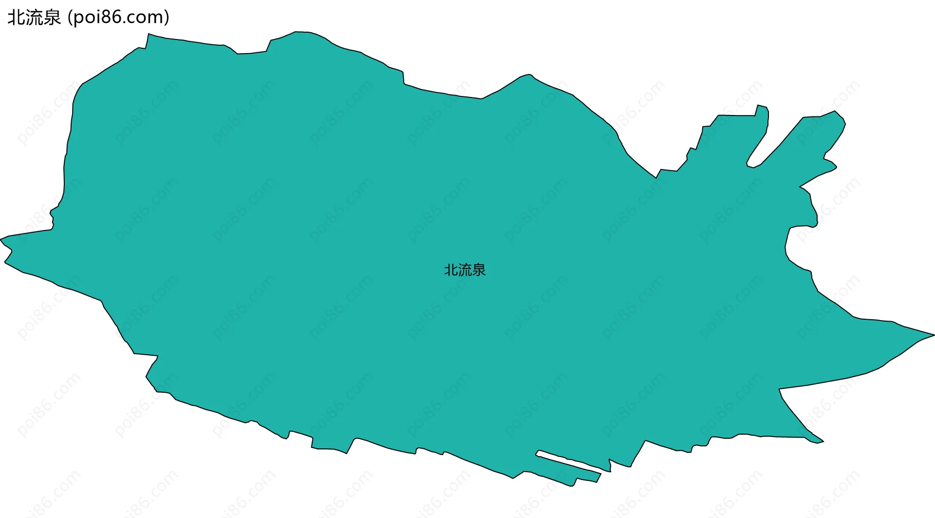 北流泉边界地图