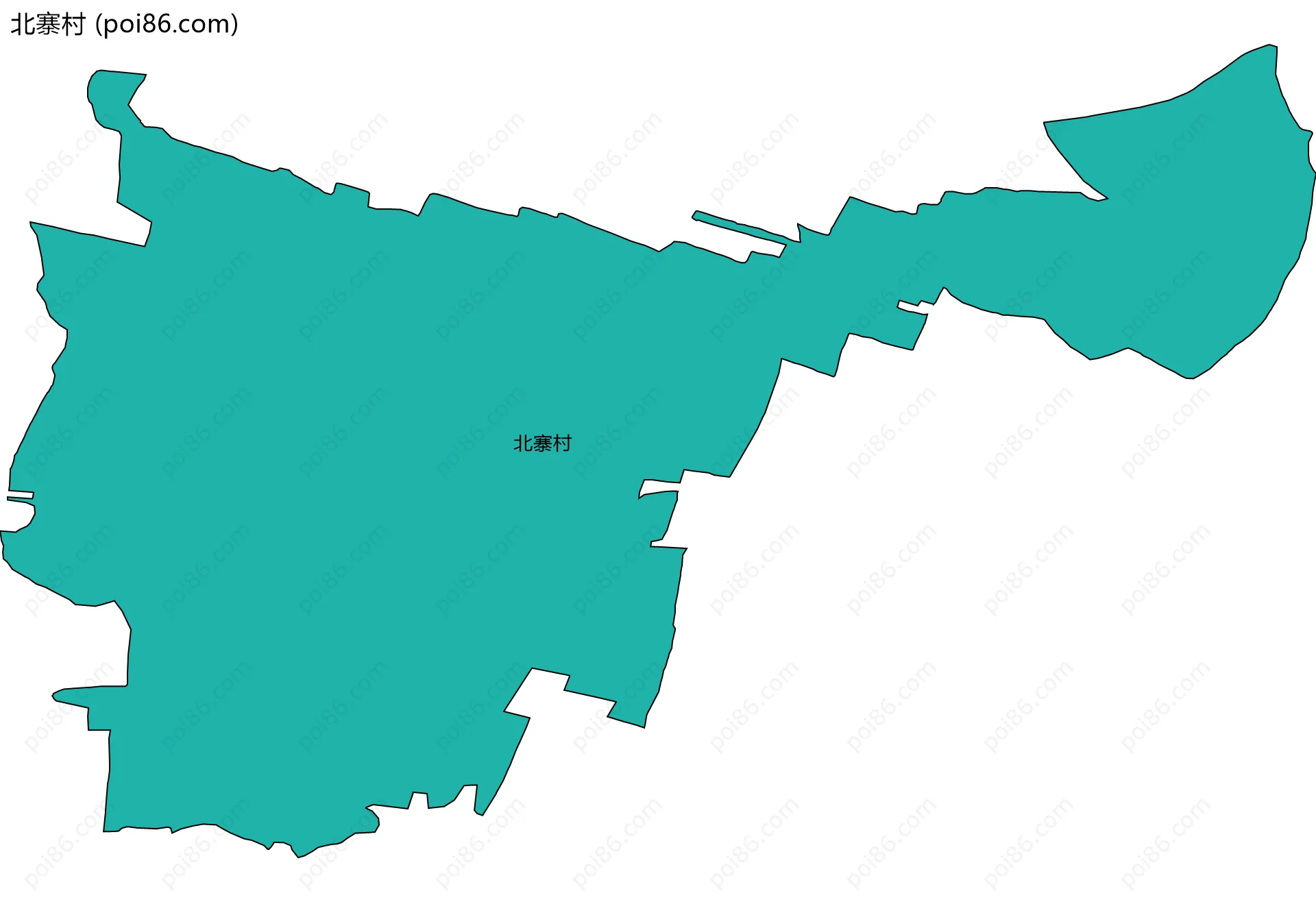 北寨村边界地图