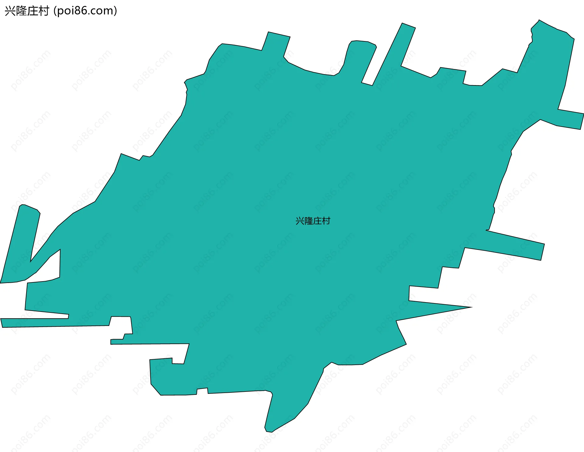 兴隆庄村边界地图