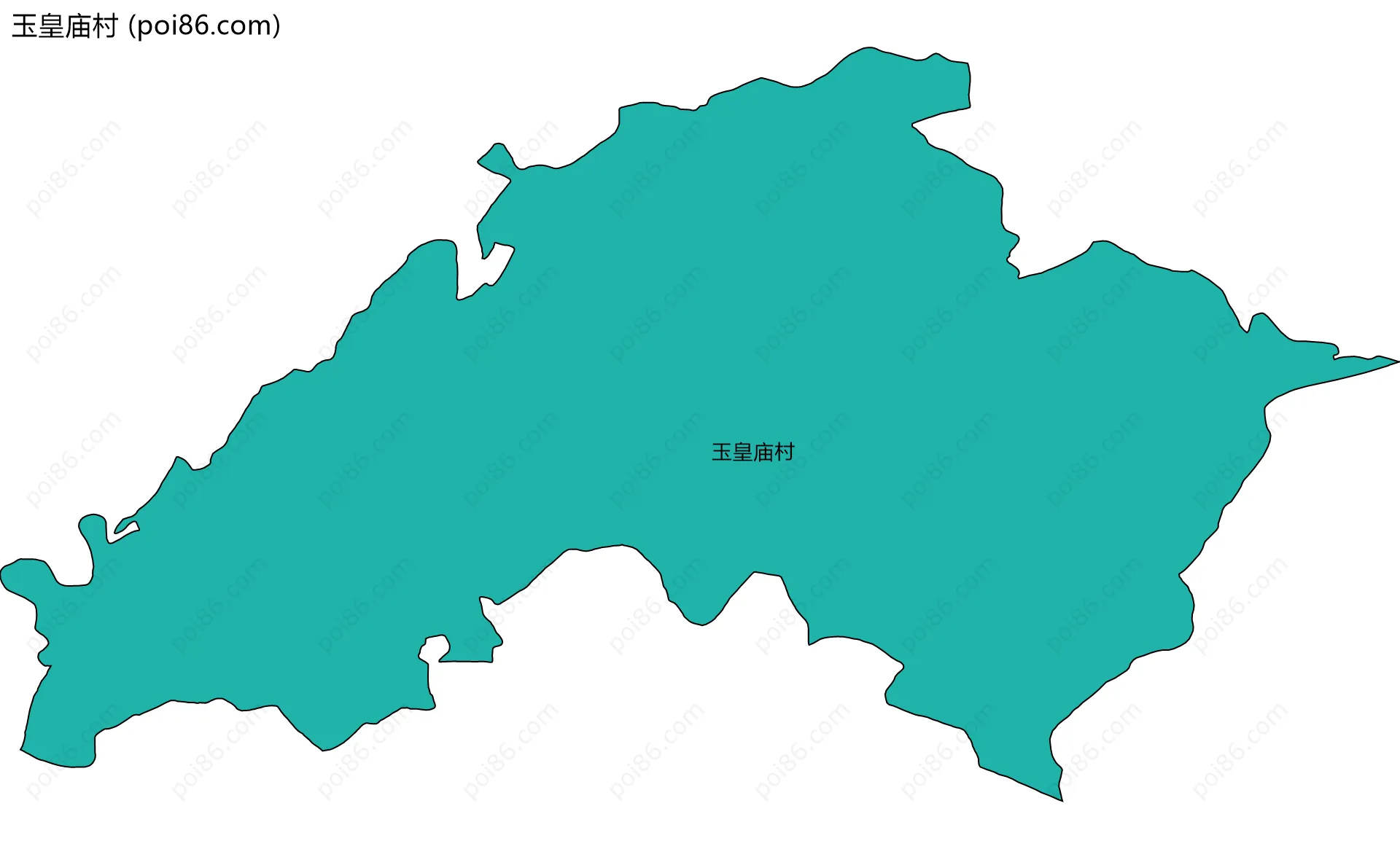 玉皇庙村边界地图