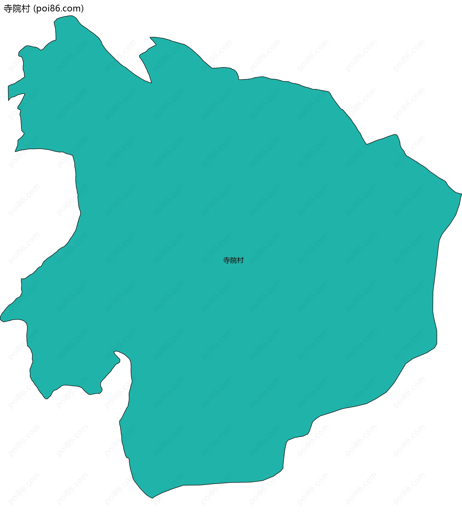 寺院村边界地图