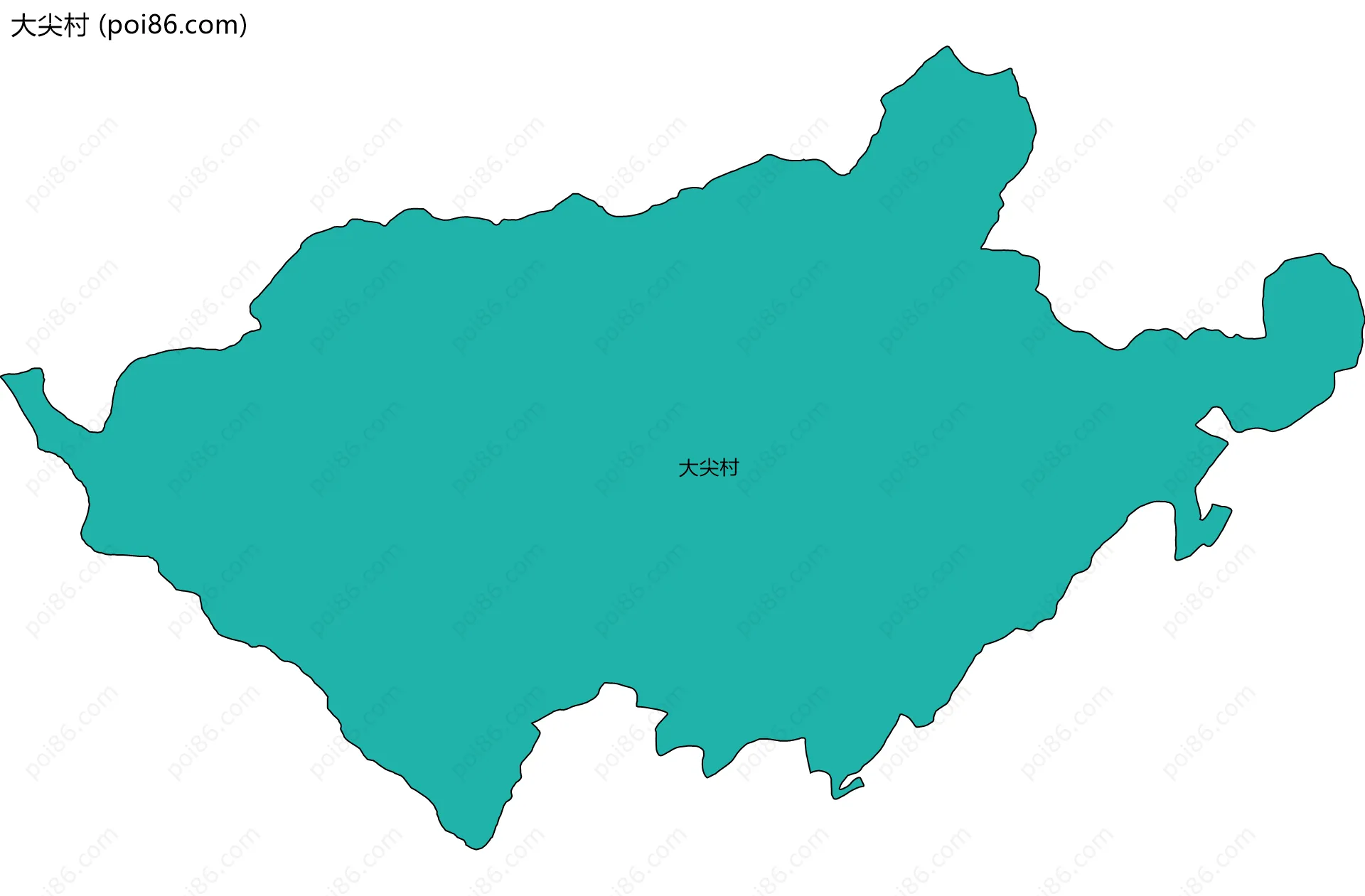 大尖村边界地图