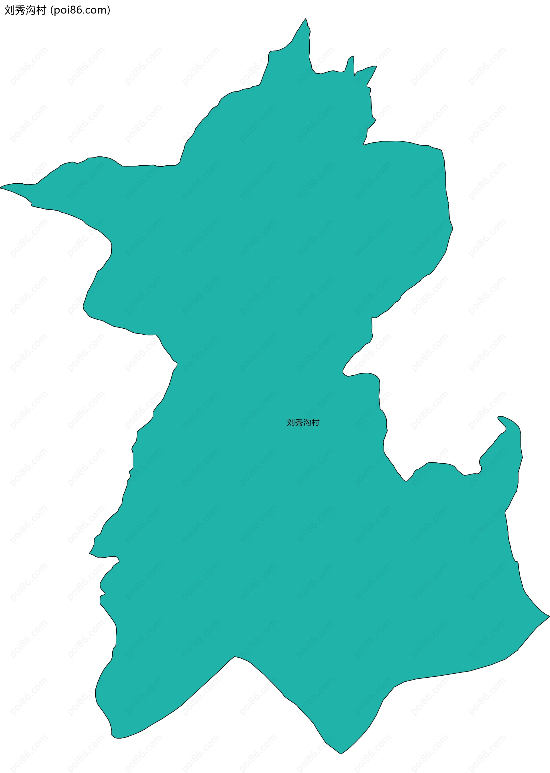 刘秀沟村边界地图