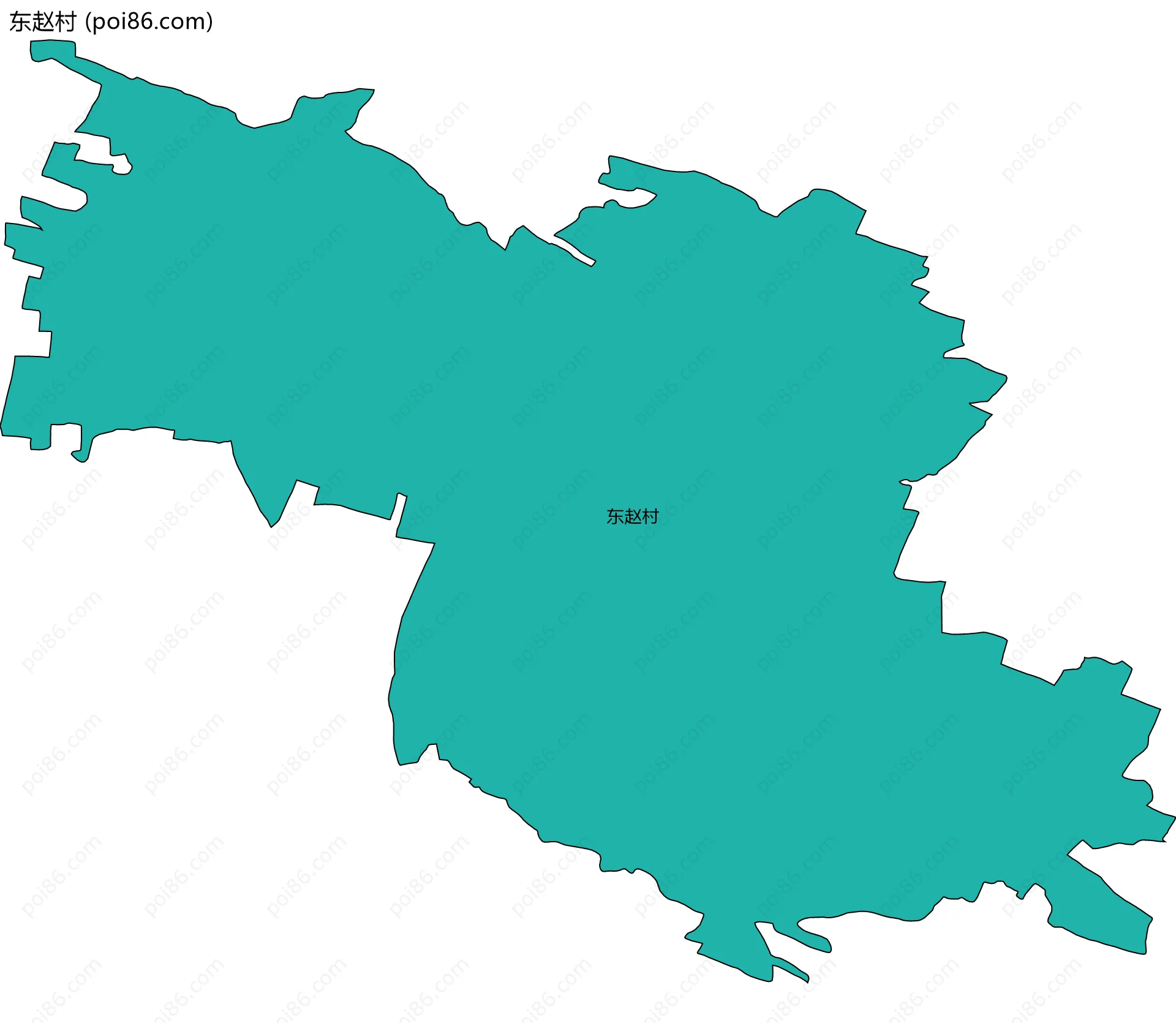 东赵村边界地图