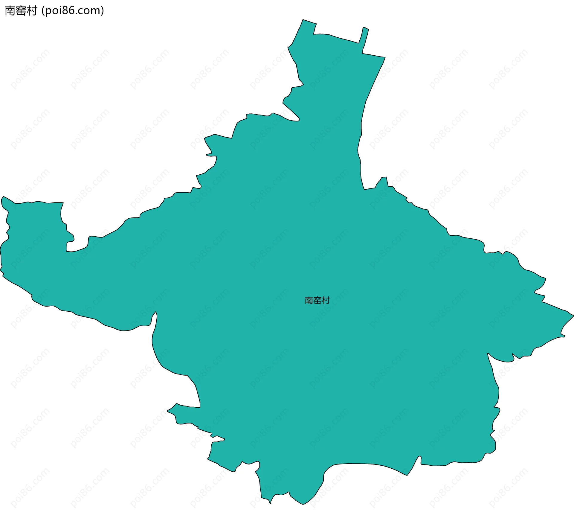 南窑村边界地图