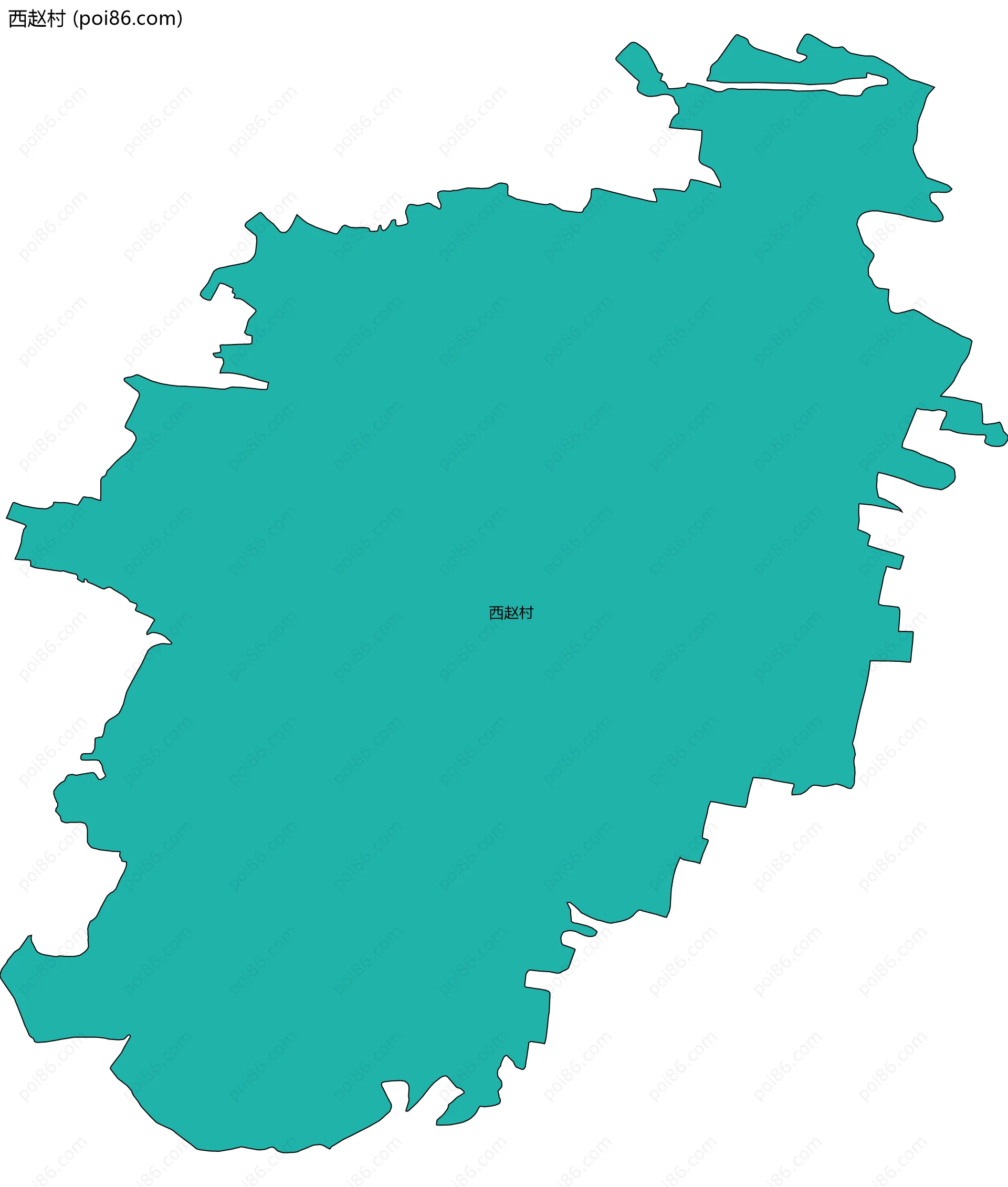 西赵村边界地图
