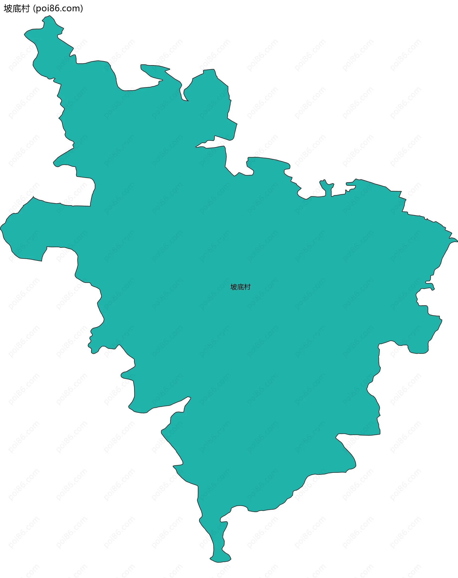 坡底村边界地图