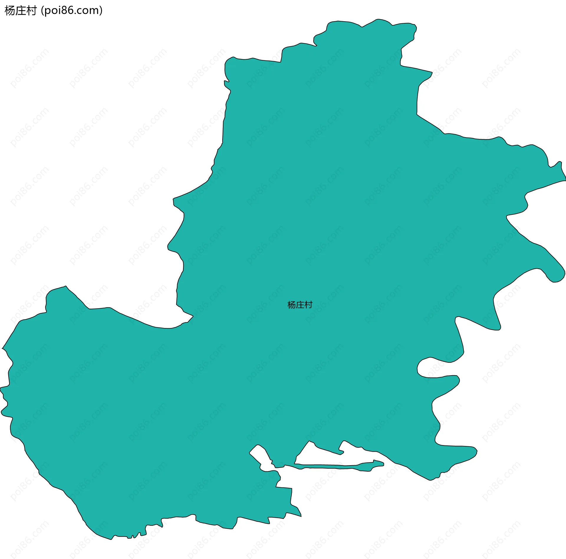 杨庄村边界地图
