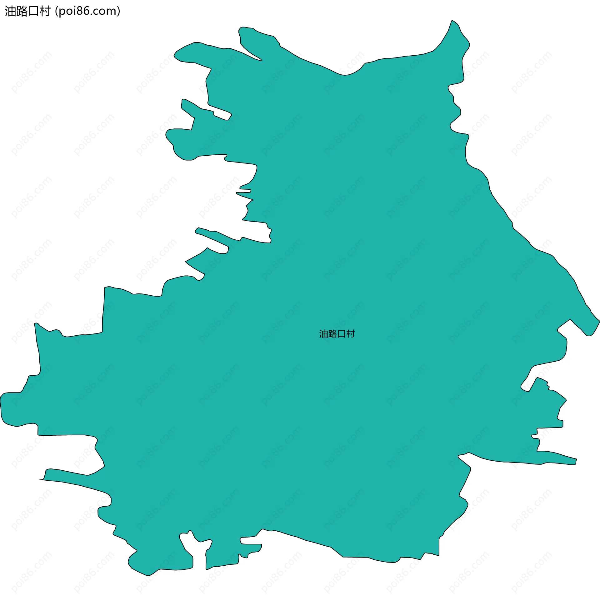 油路口村边界地图
