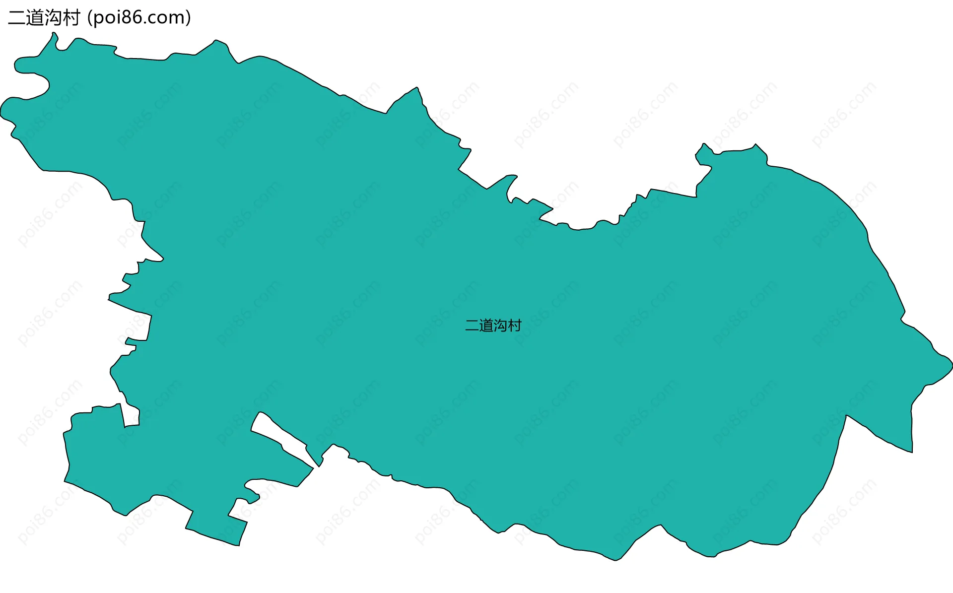 二道沟村边界地图