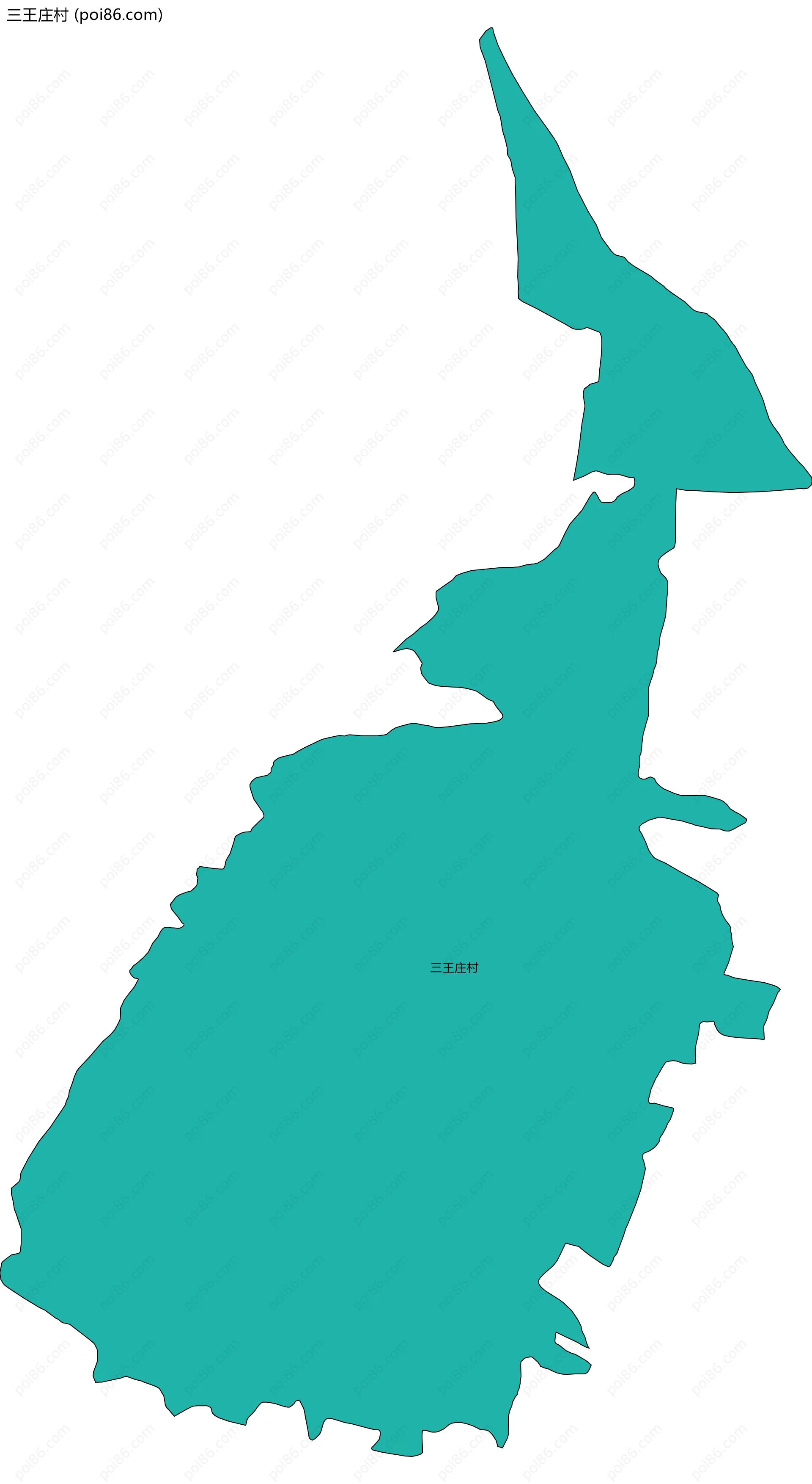 三王庄村边界地图