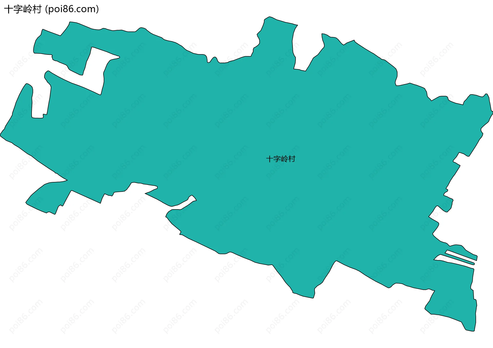 十字岭村边界地图
