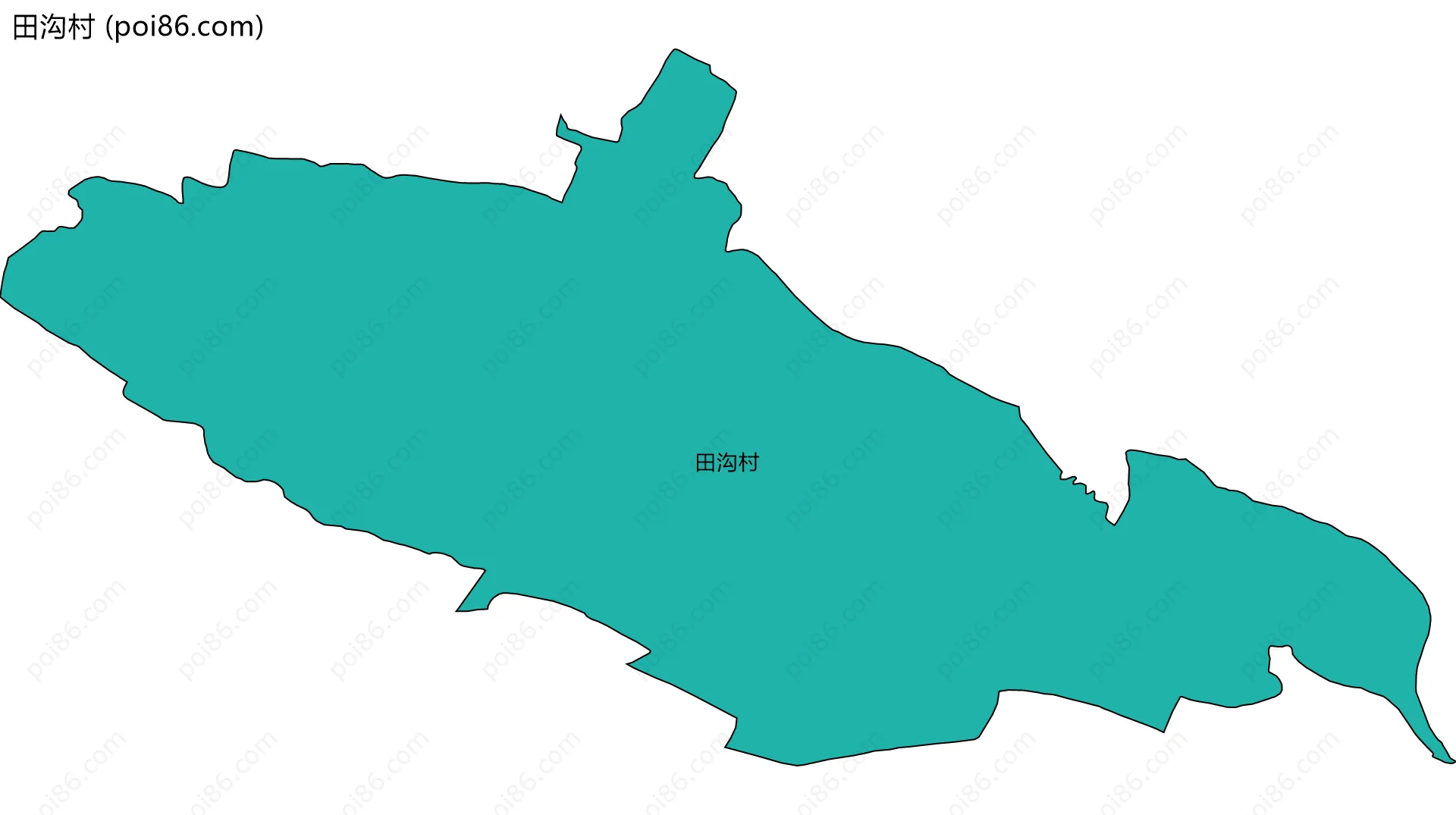 田沟村边界地图