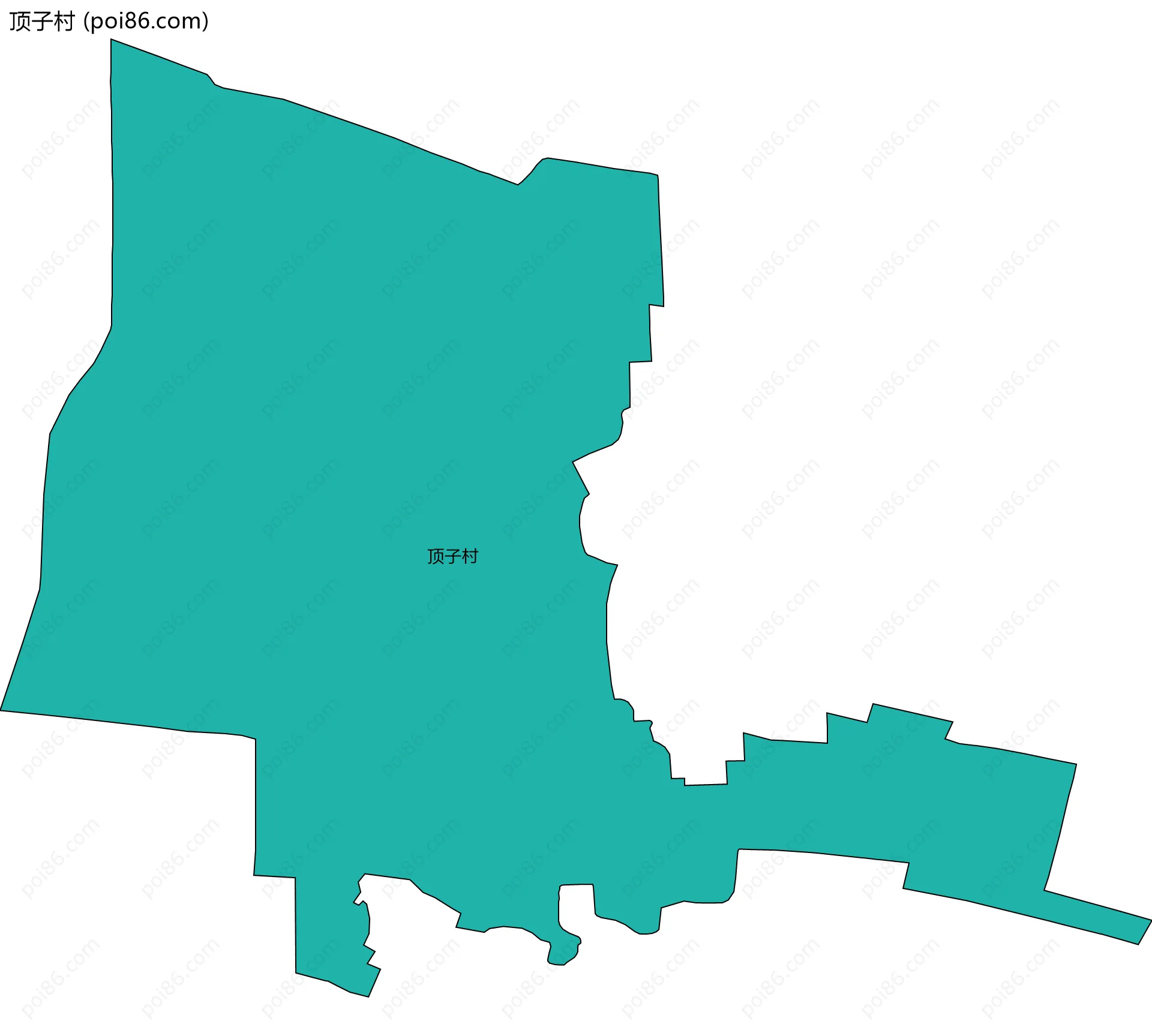 顶子村边界地图
