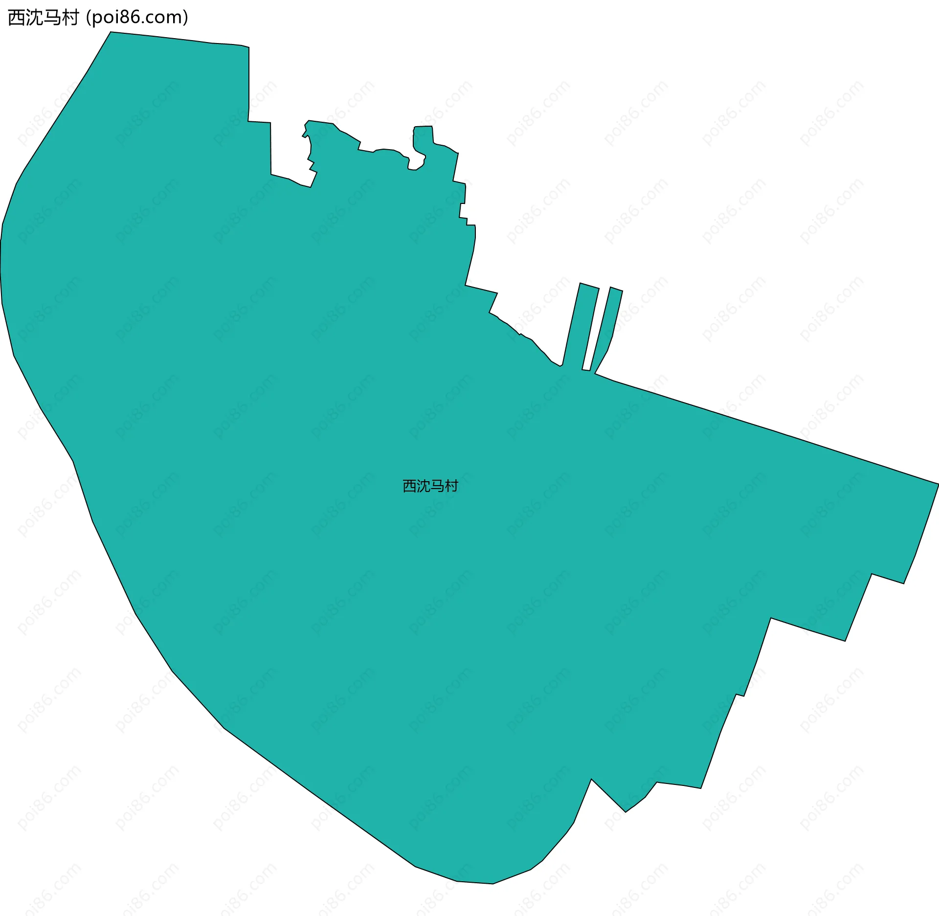 西沈马村边界地图