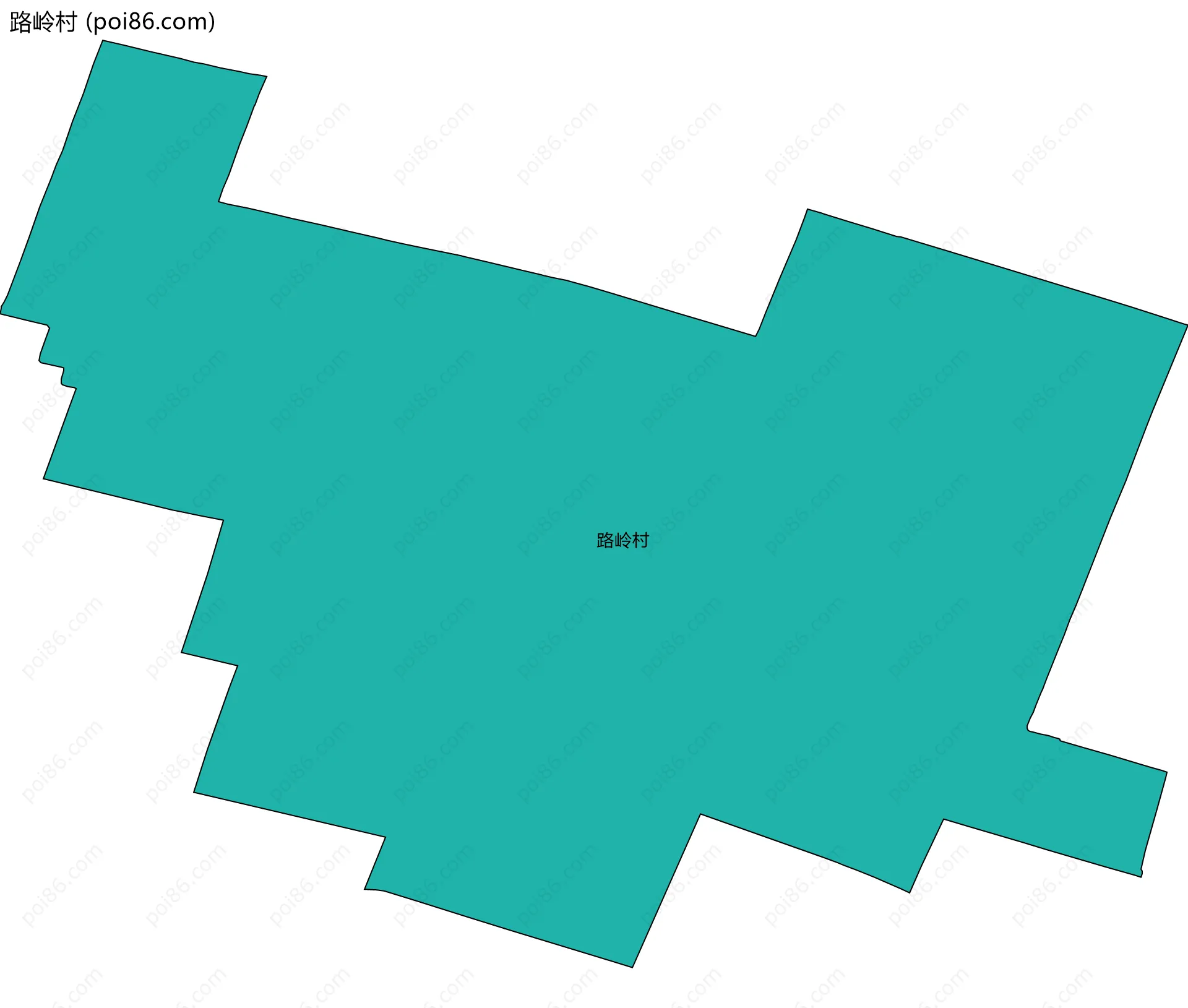 路岭村边界地图