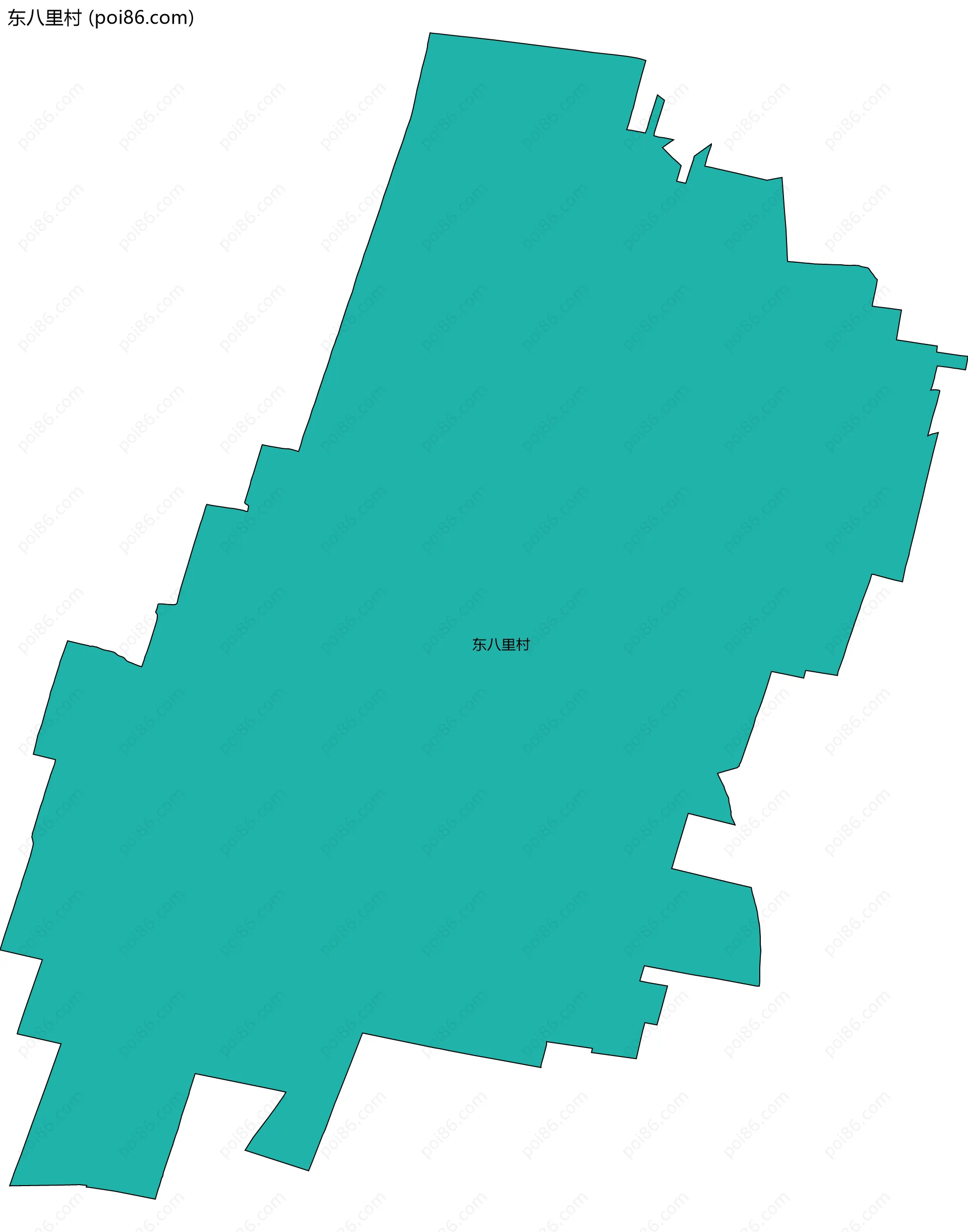 东八里村边界地图