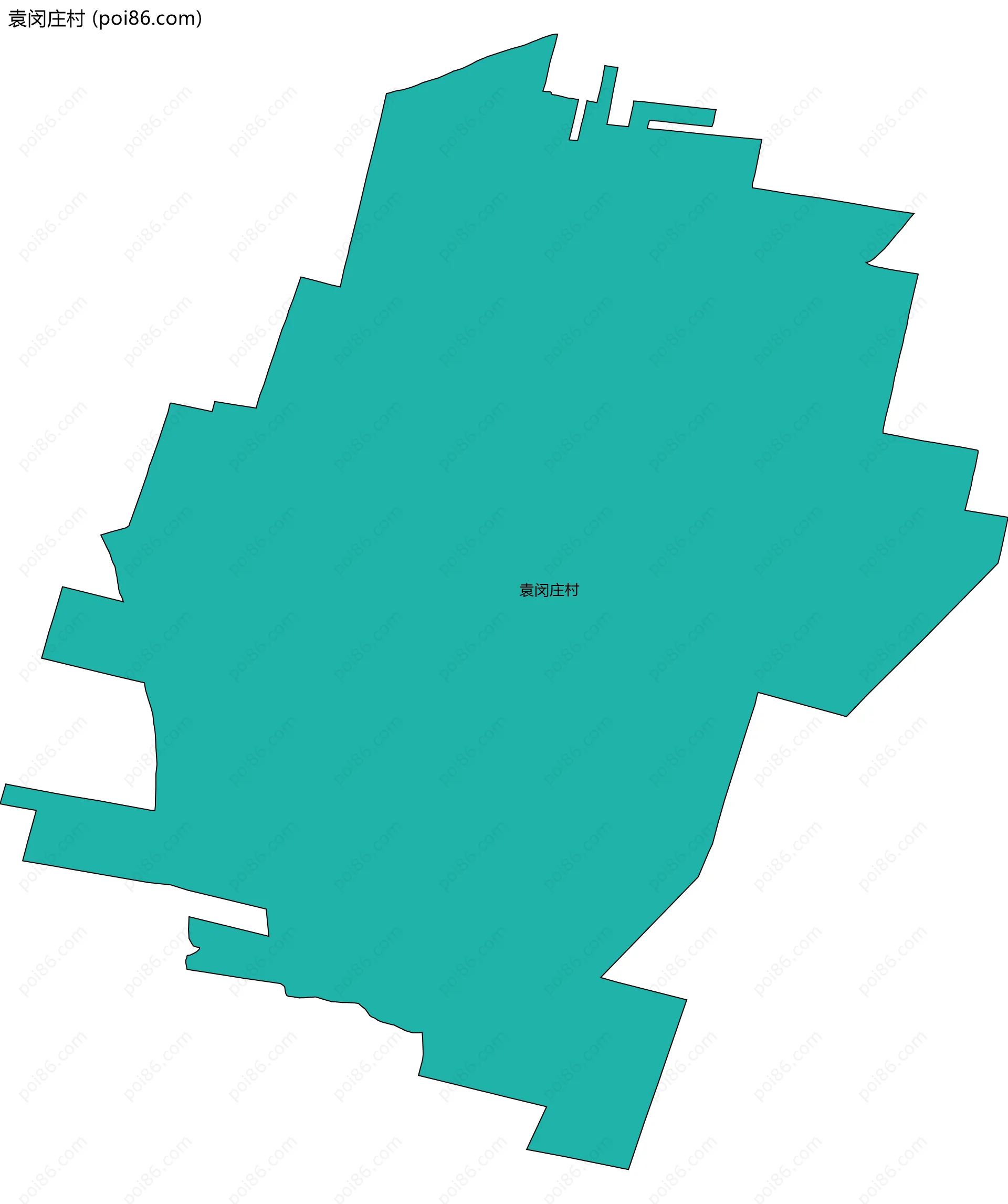 袁闵庄村边界地图