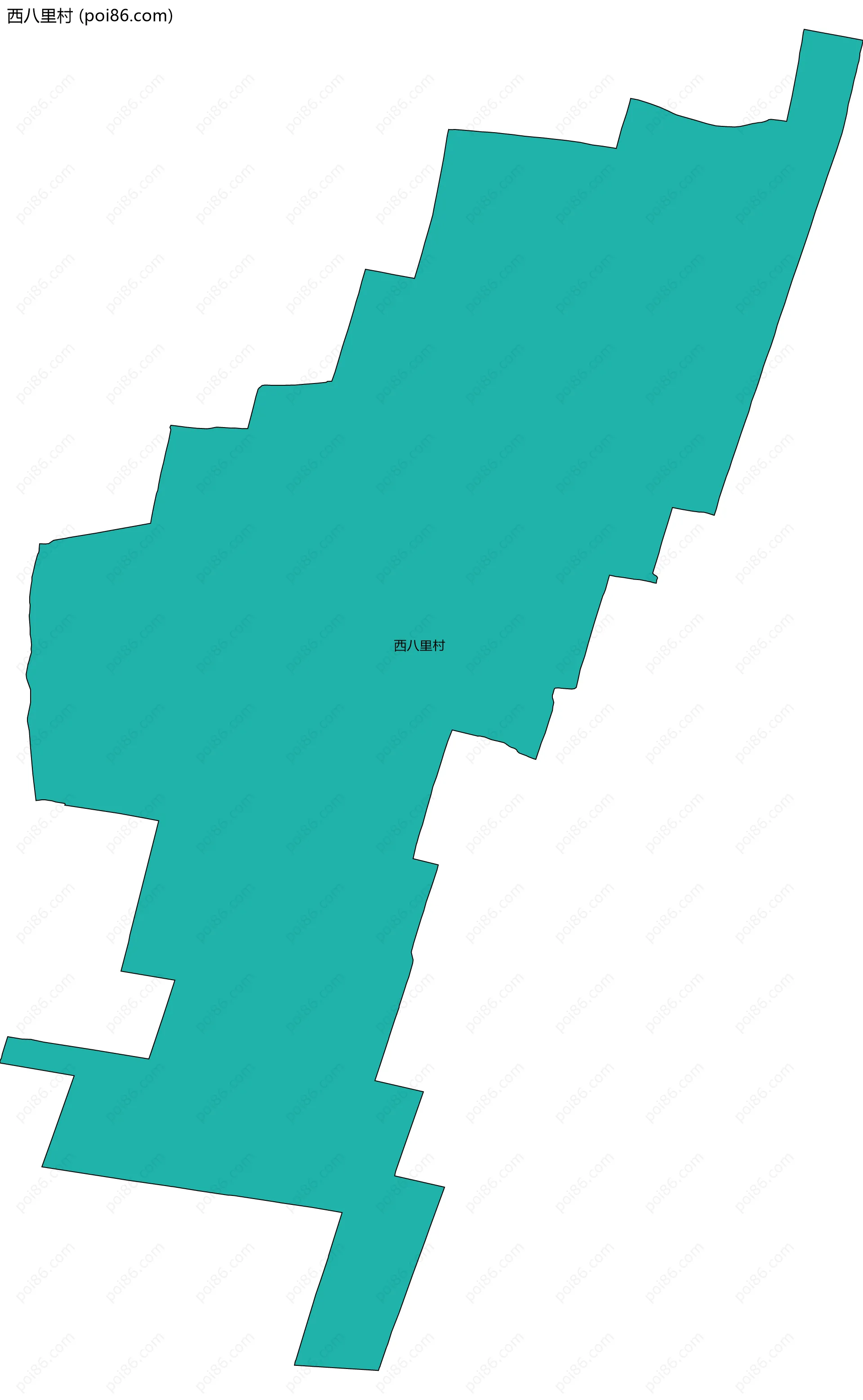 西八里村边界地图