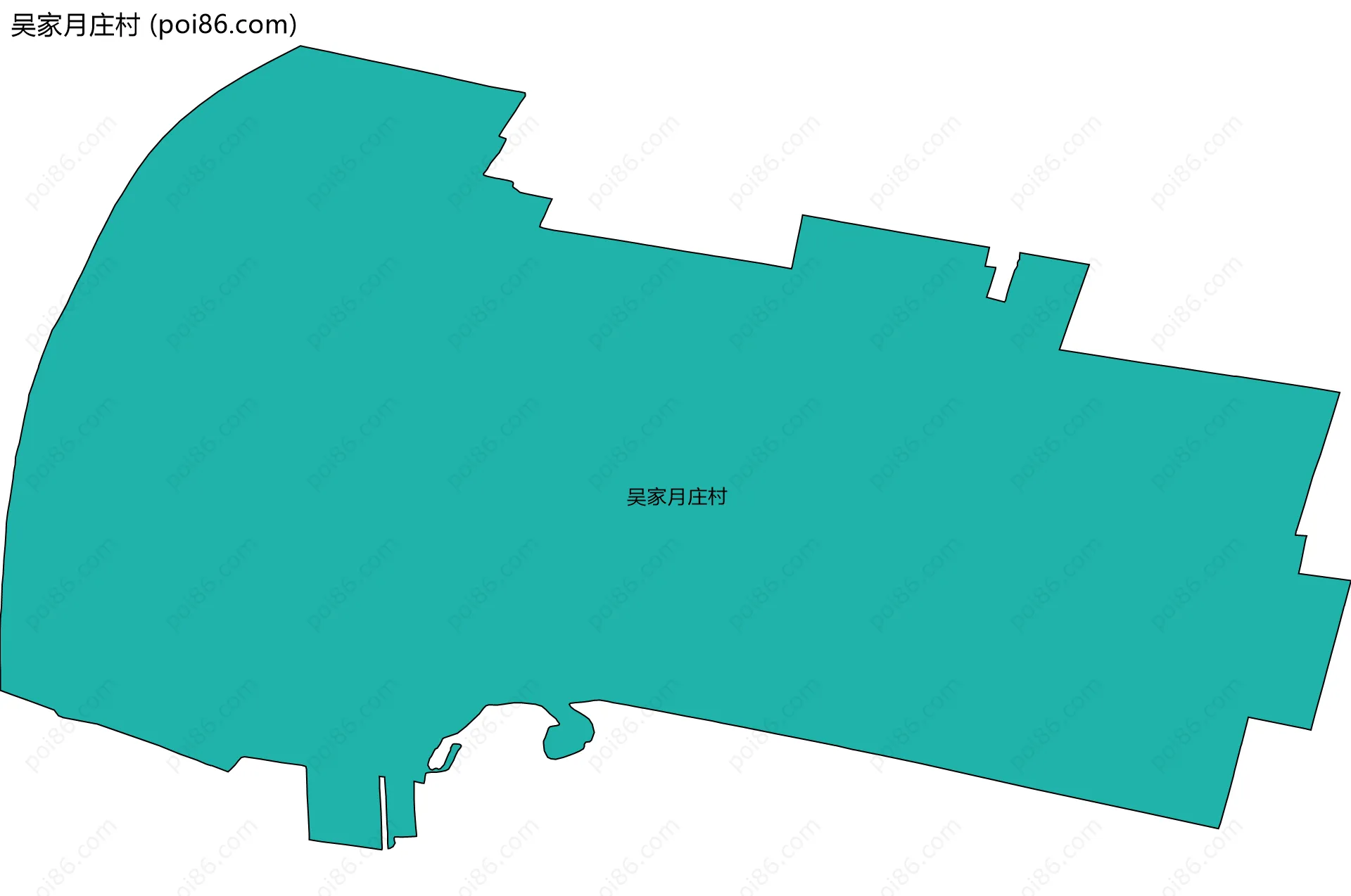 吴家月庄村边界地图